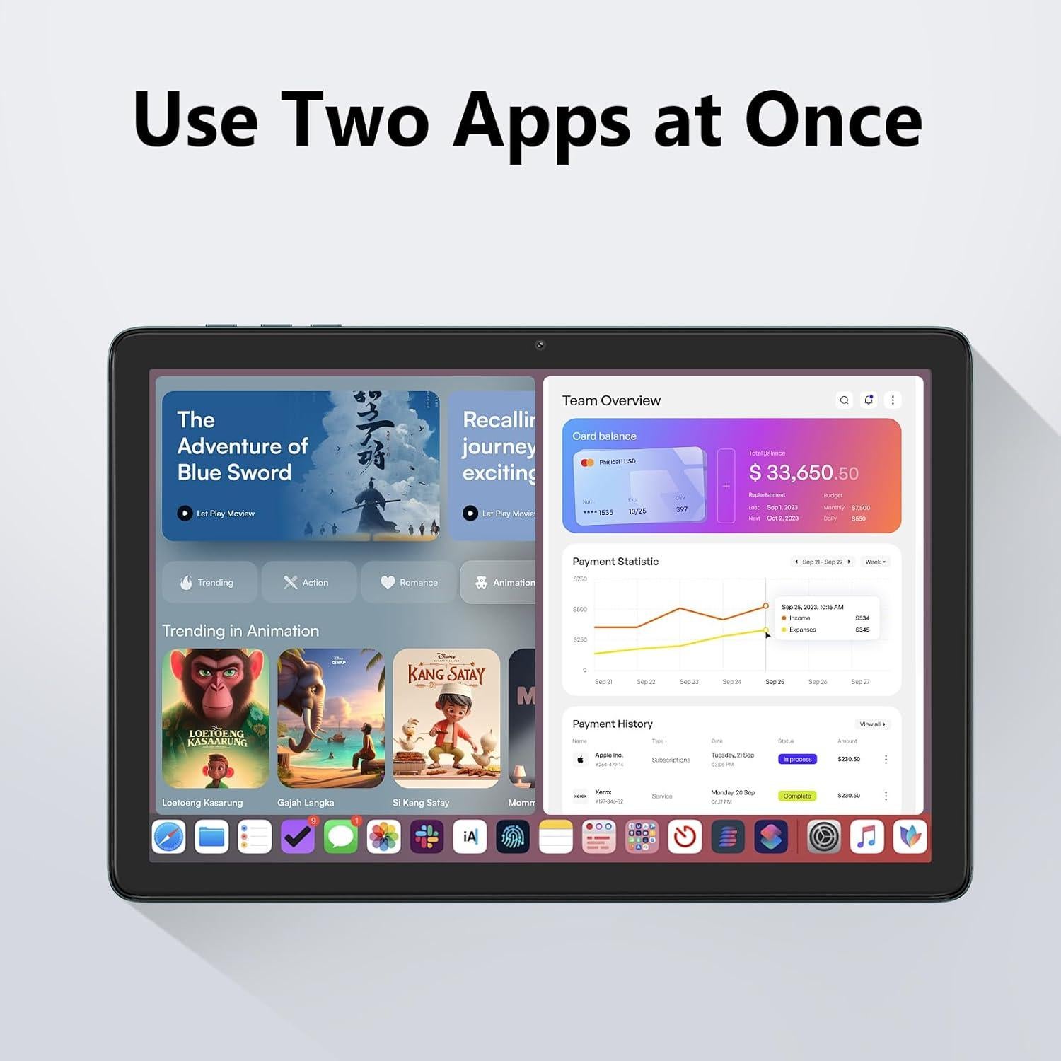 Tableta Android 10.1" xiskt A5502 8GB RAM 128GB Almacenamiento