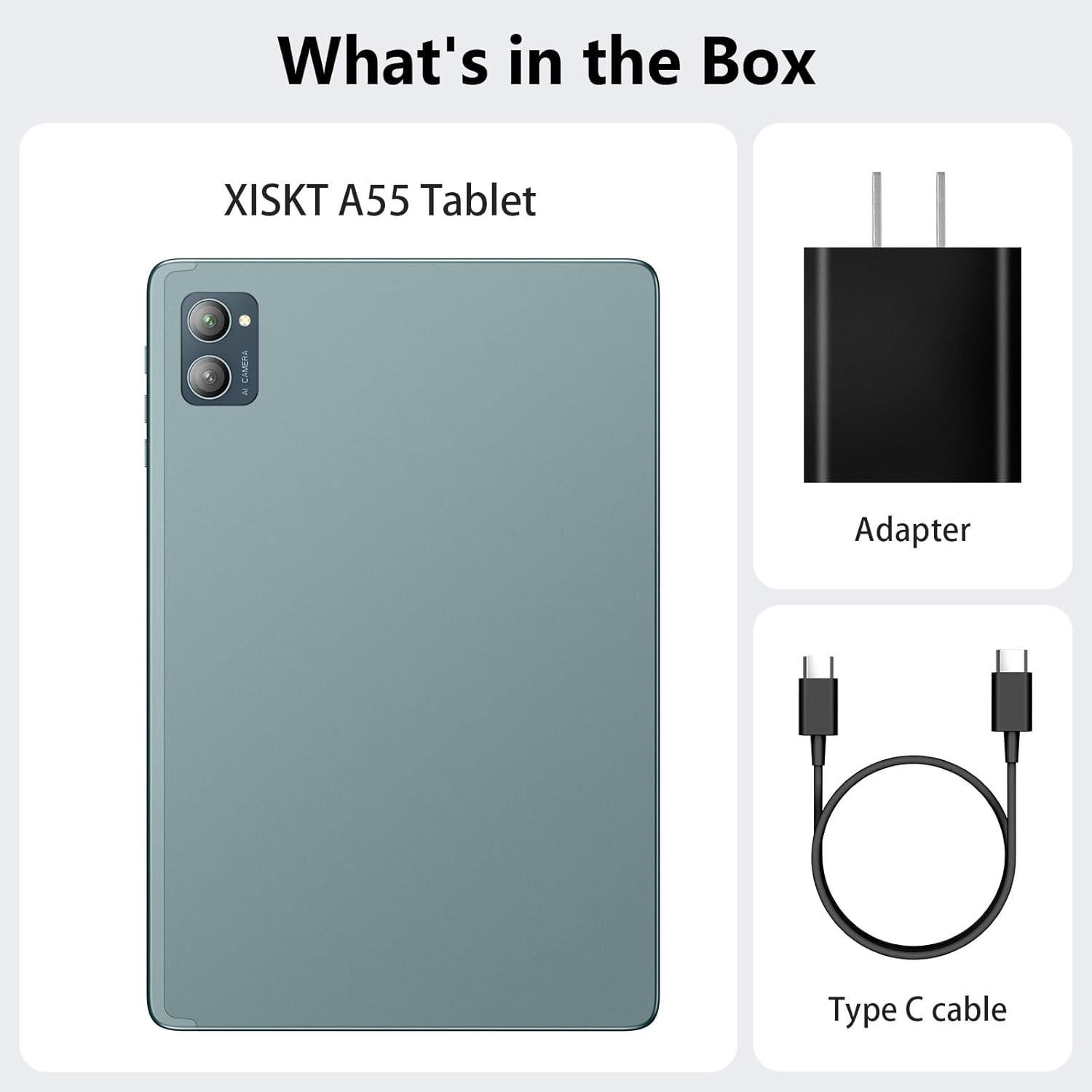 Tableta Android 10.1" xiskt A5502 8GB RAM 128GB Almacenamiento