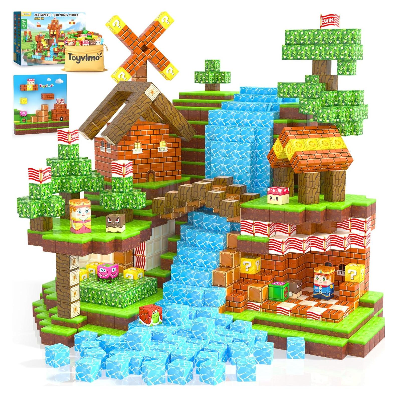 150 Bloques Magnéticos Toyvimo para Niños 3 a 12 Años