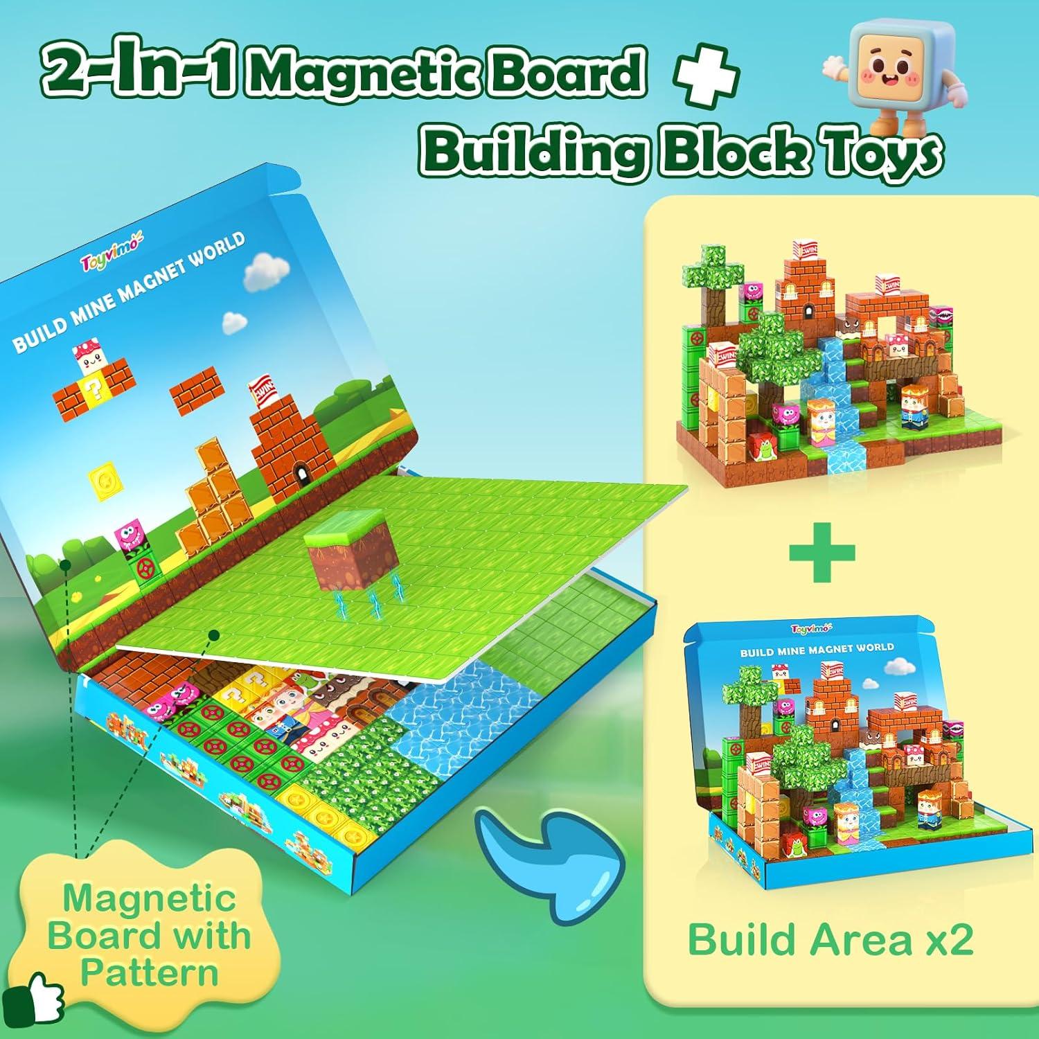 150 Bloques Magnéticos Toyvimo para Niños 3 a 12 Años