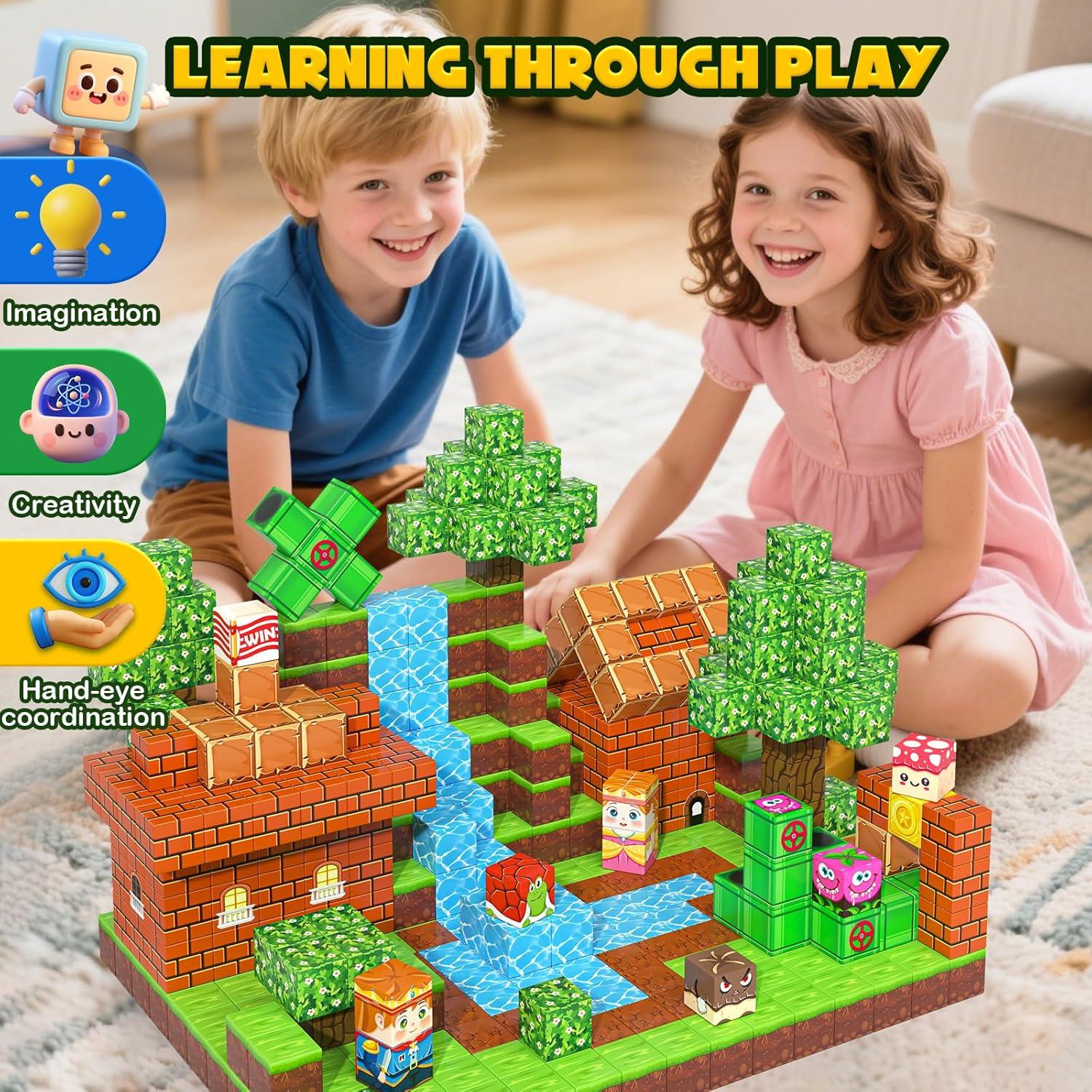 150 Bloques Magnéticos Toyvimo para Niños 3 a 12 Años