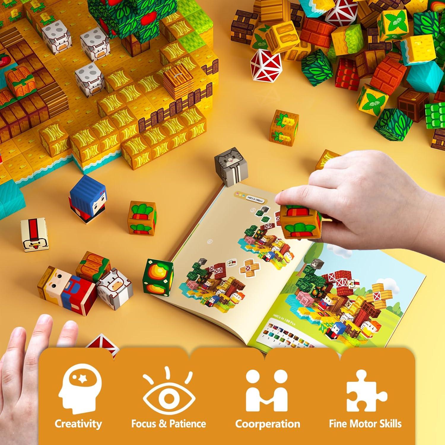 Bloques Magnéticos de Animales de Granja iDOOT 100 Piezas