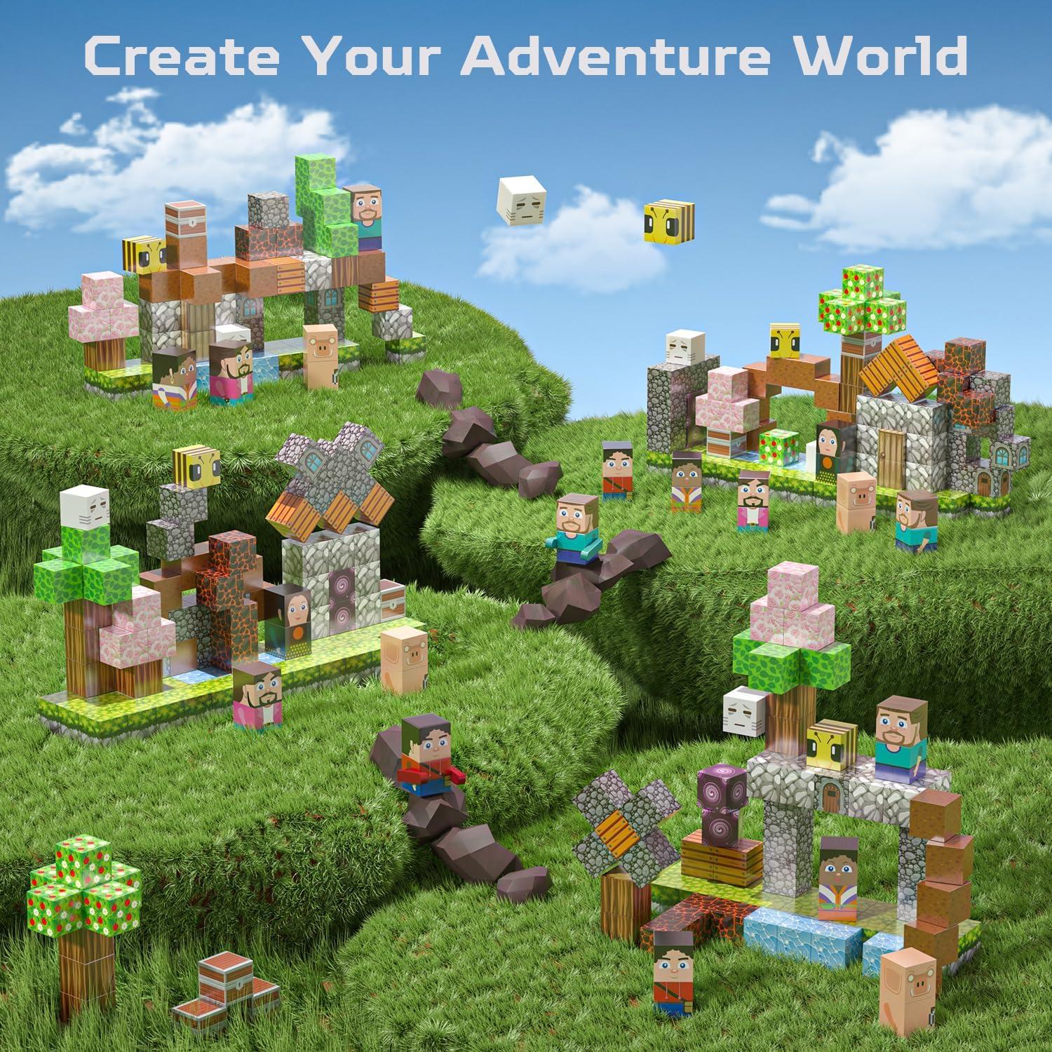 100 Bloques Magnéticos de Construcción Montessori - 0.46 kg