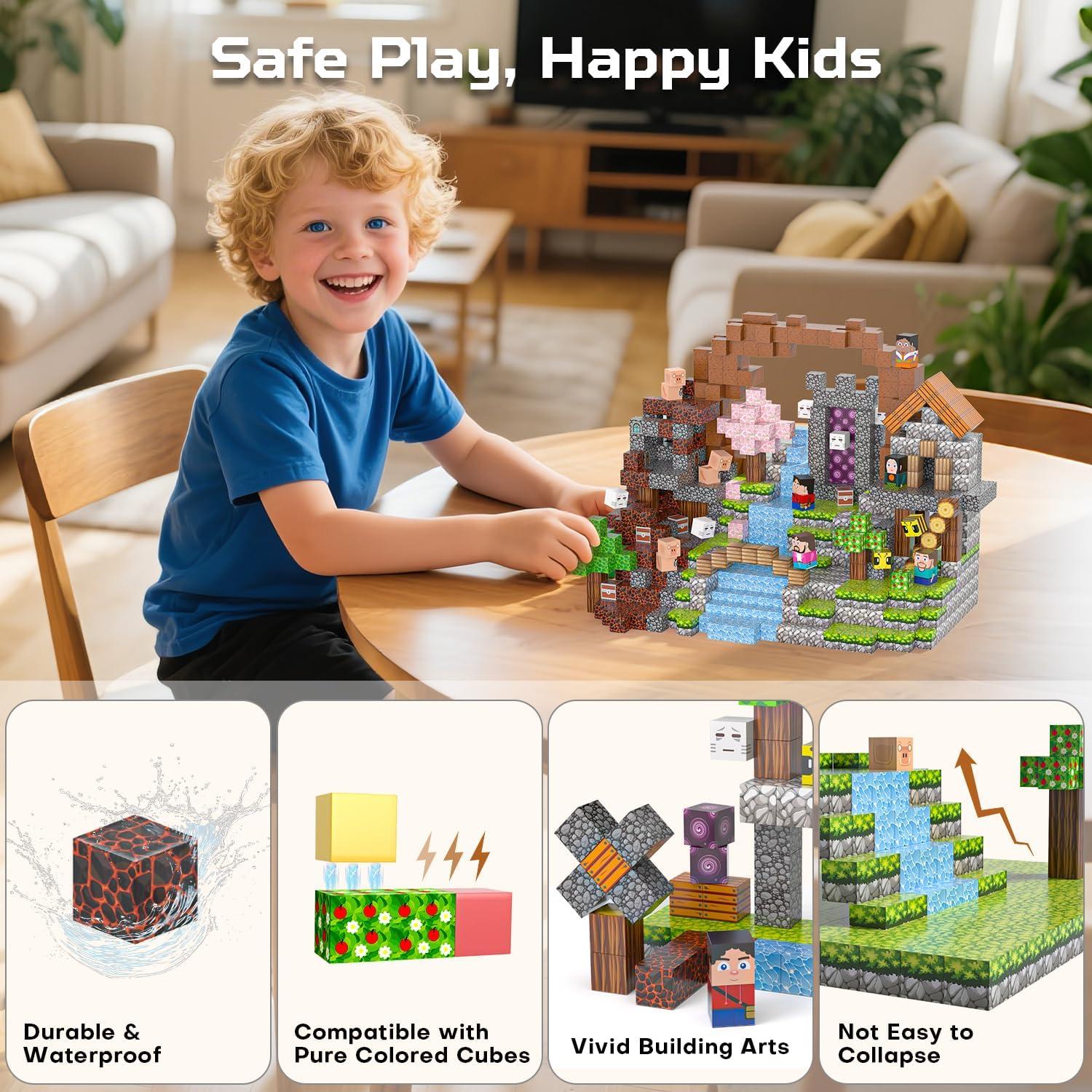 100 Bloques Magnéticos de Construcción Montessori - 0.46 kg