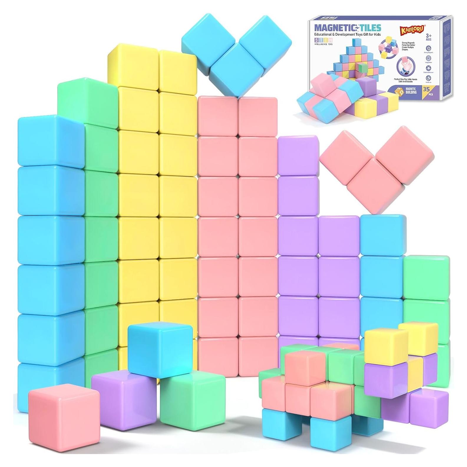 Bloques Magnéticos KAEILORU 35PCS para Niños 1-3 Años