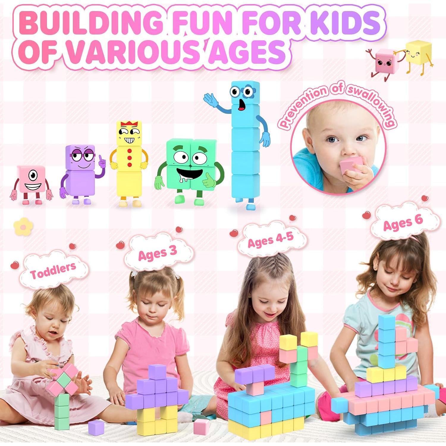 Bloques Magnéticos KAEILORU 35PCS para Niños 1-3 Años