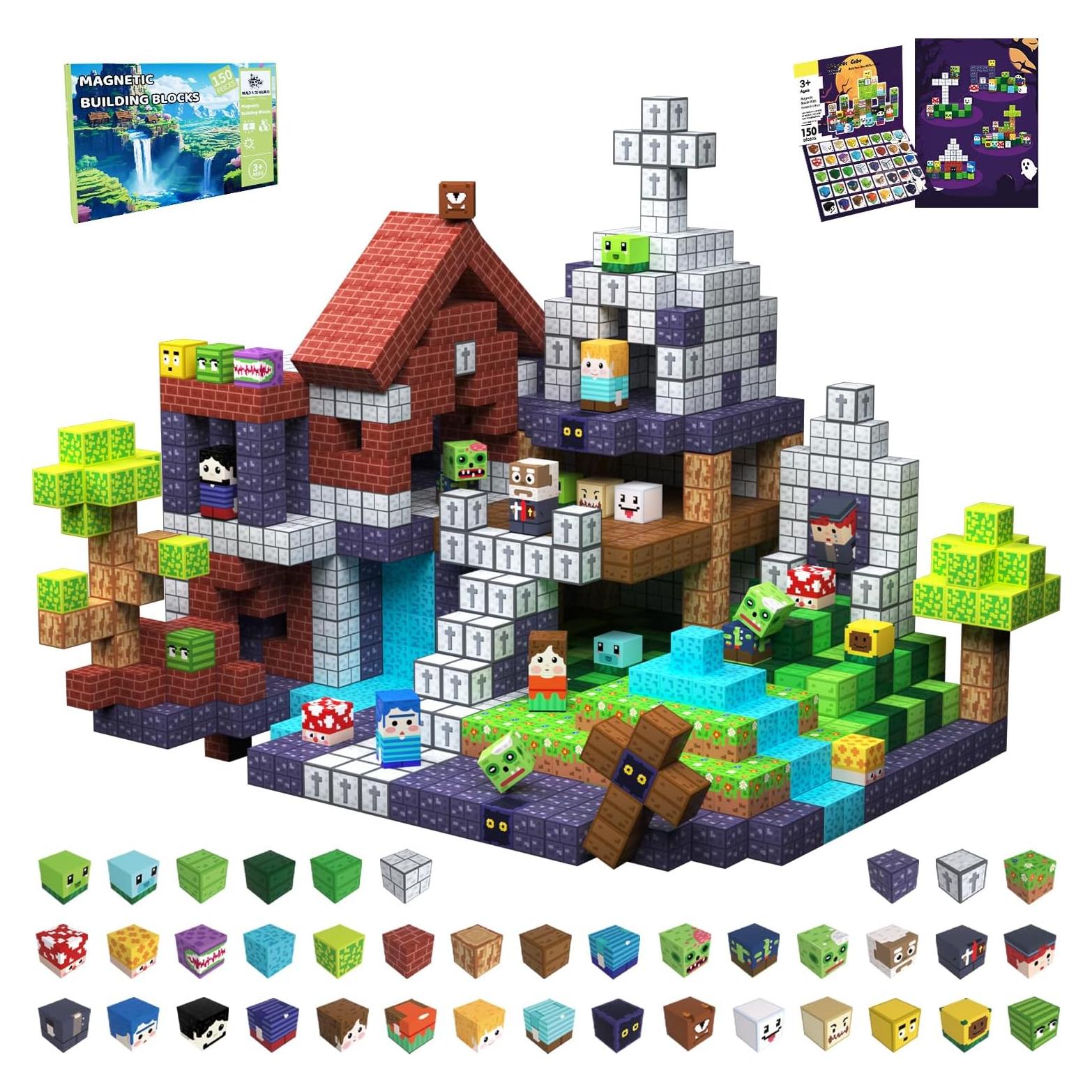 Set de 150 Bloques Magnéticos Montessori SSAWER Isla Zombie