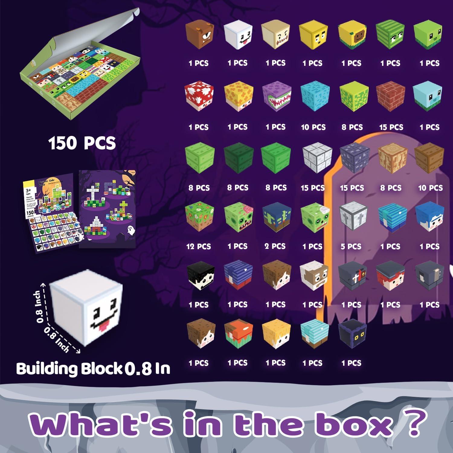 Set de 150 Bloques Magnéticos Montessori SSAWER Isla Zombie