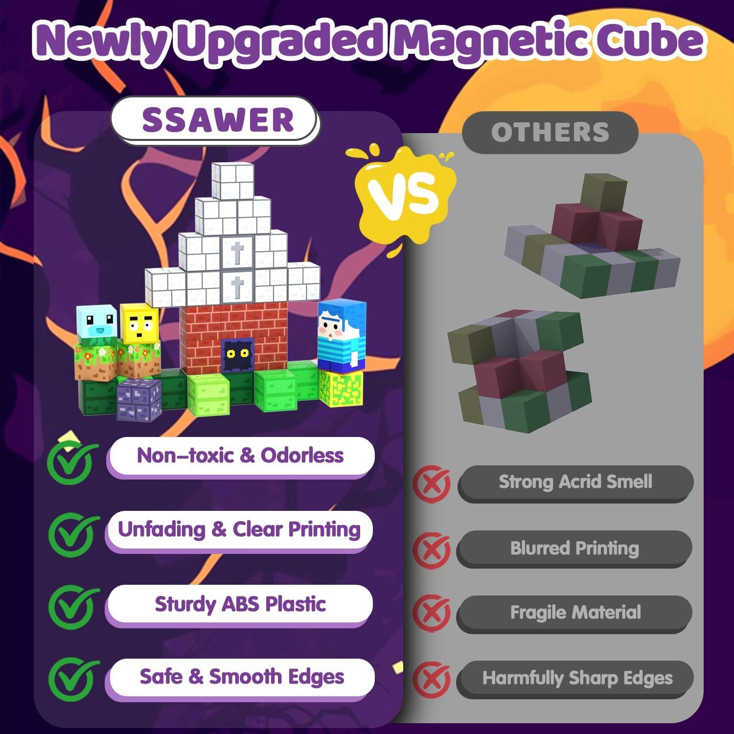 Set de 150 Bloques Magnéticos Montessori SSAWER Isla Zombie