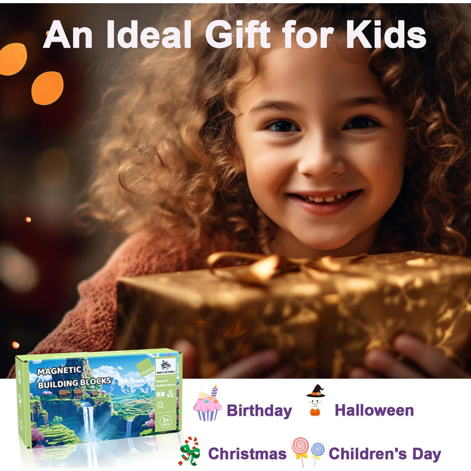 Set de 150 Bloques Magnéticos Montessori SSAWER Isla Zombie