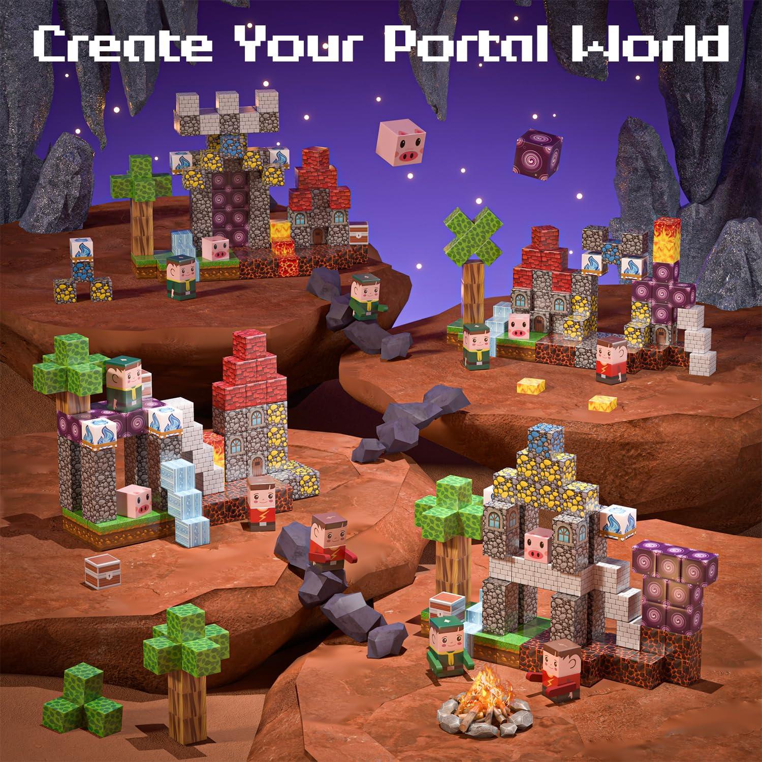 100 Bloques Magnéticos Kryzomat - Juguetes de Construcción para Niños