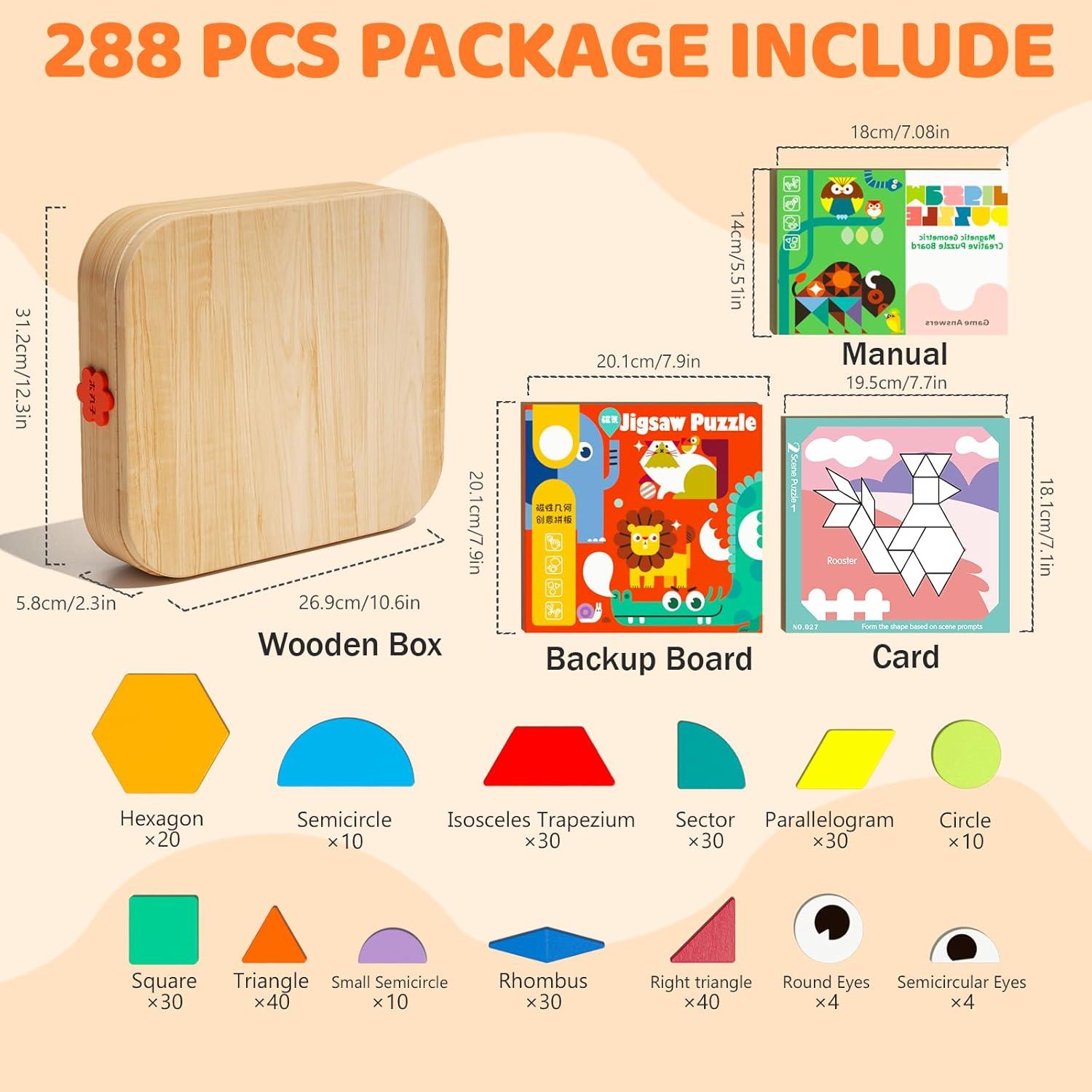 Juego de Bloques Magnéticos de Madera Edutree 288 Piezas