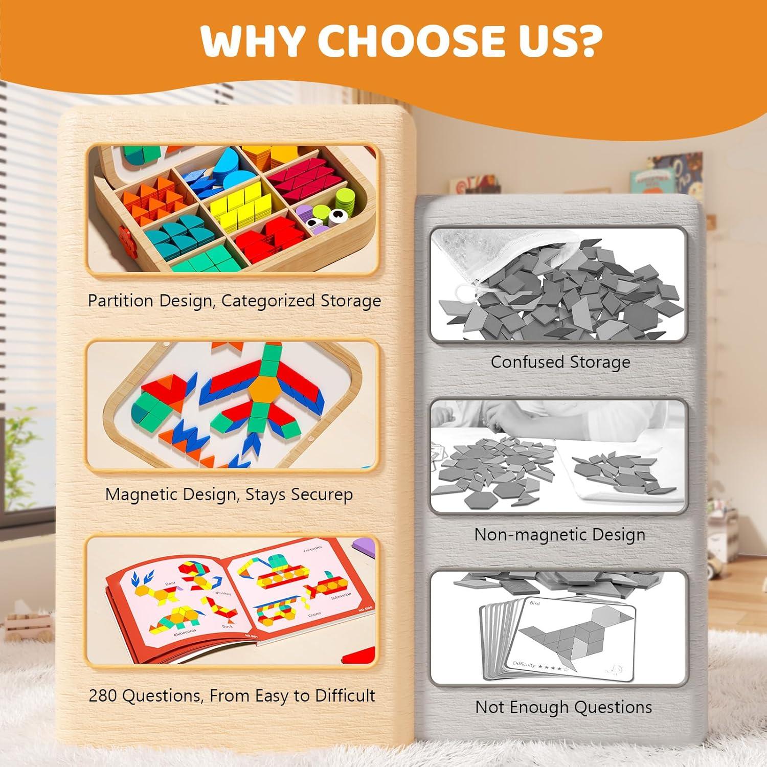 Juego de Bloques Magnéticos de Madera Edutree 288 Piezas