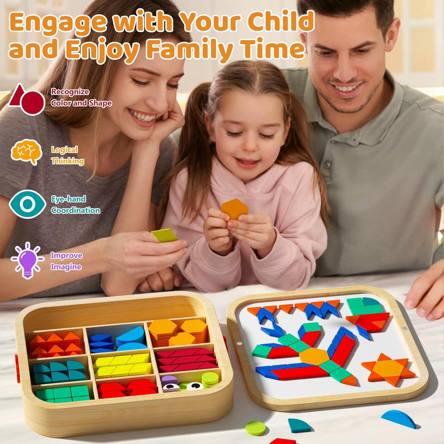 Juego de Bloques Magnéticos de Madera Edutree 288 Piezas