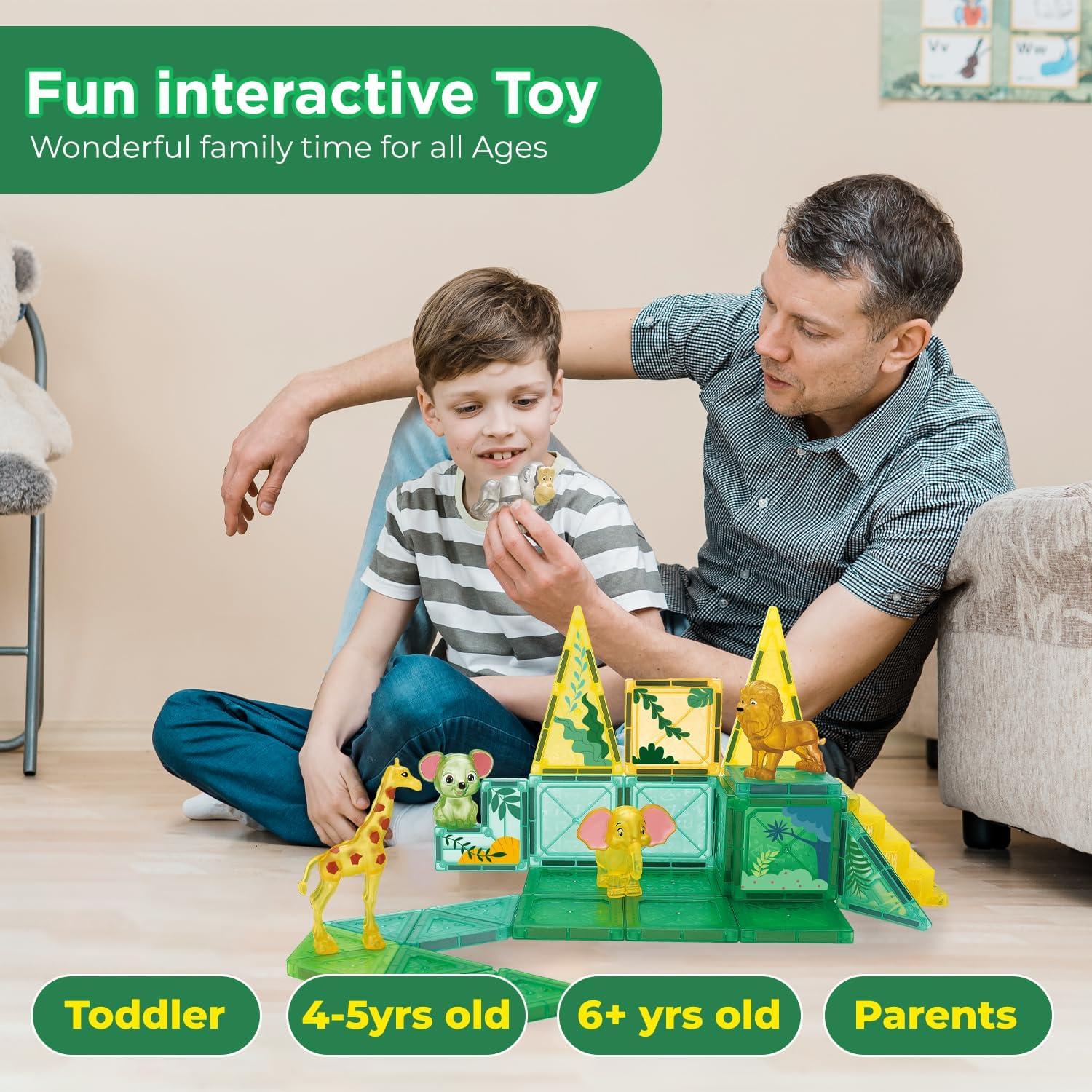 Azulejos Magnéticos Atlasonix 54 Piezas Juguete Educativo