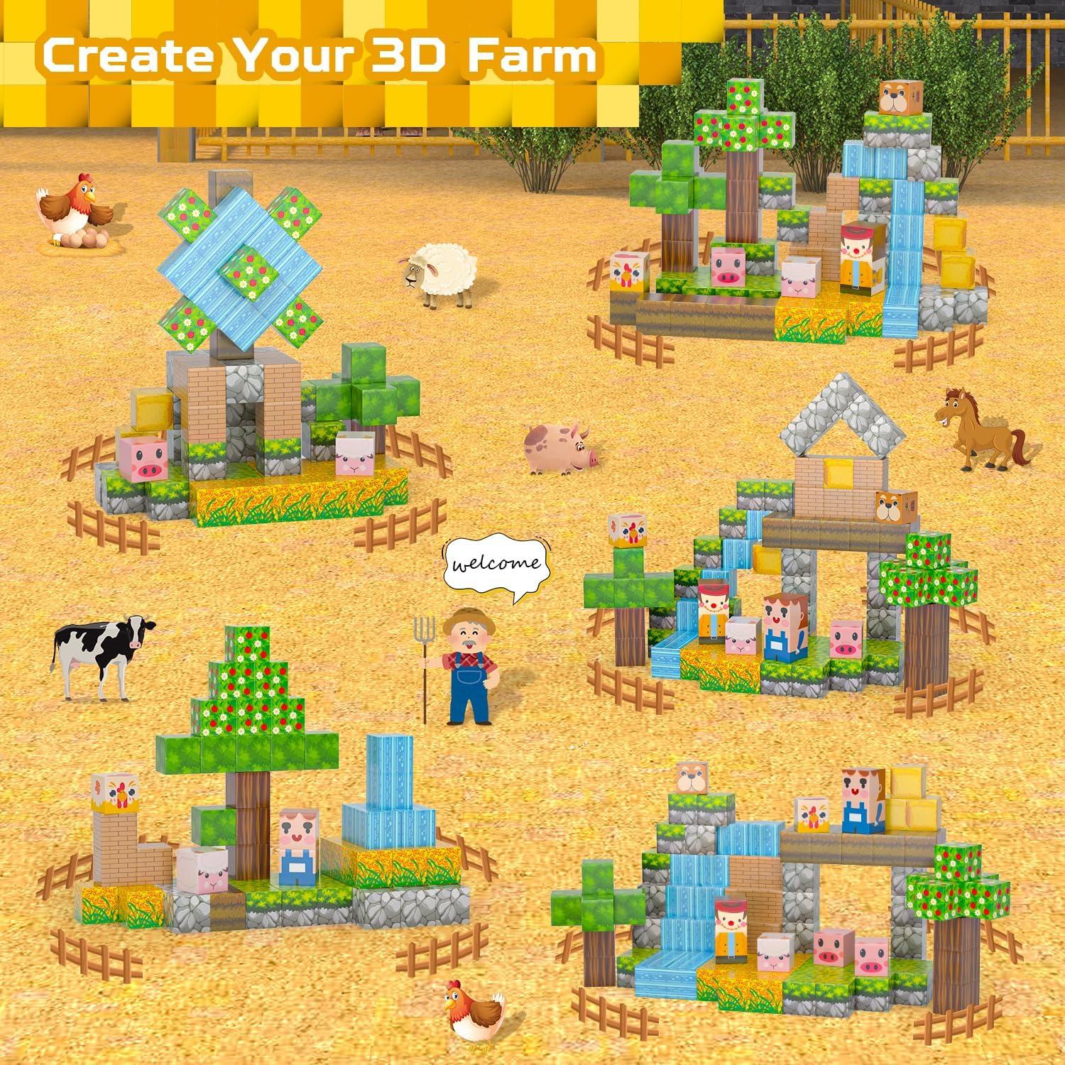 Bloques Magnéticos Kryzomat 100PCS 2cm para Niños 3-12 Años