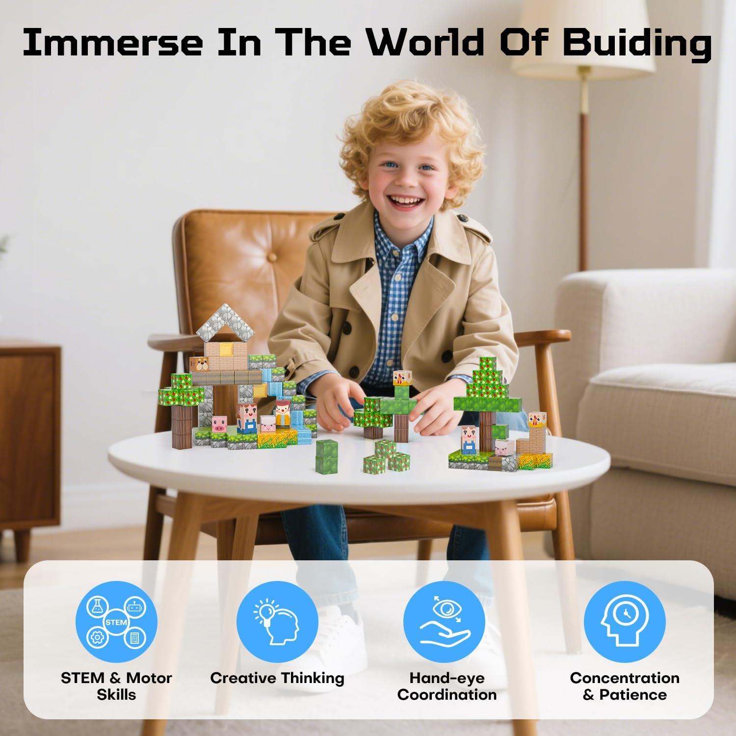 Bloques Magnéticos Kryzomat 100PCS 2cm para Niños 3-12 Años