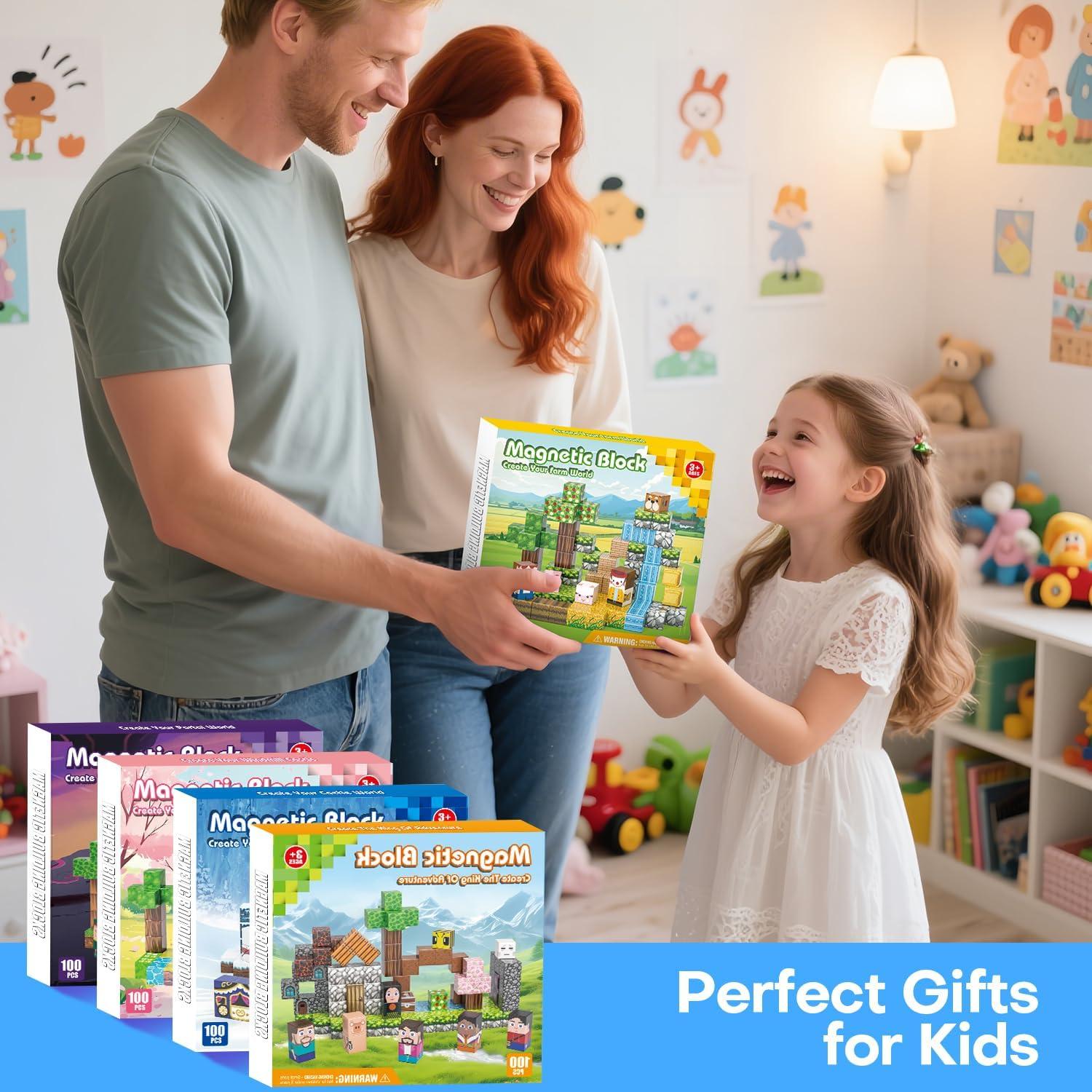 Bloques Magnéticos Kryzomat 100PCS 2cm para Niños 3-12 Años