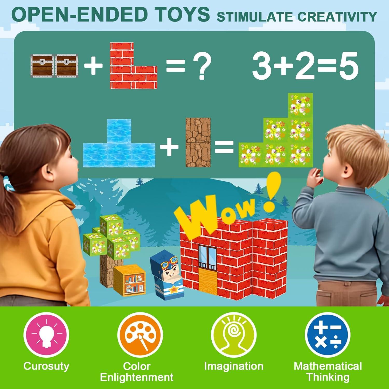 Bloques Magnéticos 100 PCS Crifeton Juguetes STEM 3+ Años