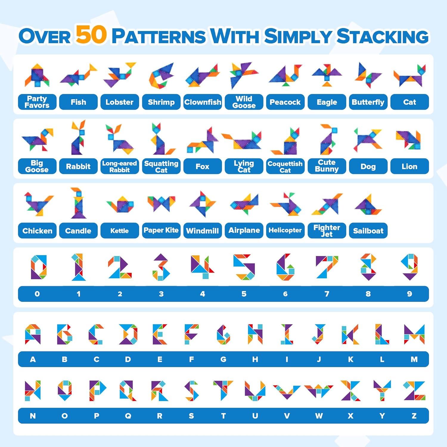 Rompecabezas Tangram Magnético YPLUS 700 Formas 3D Montessori