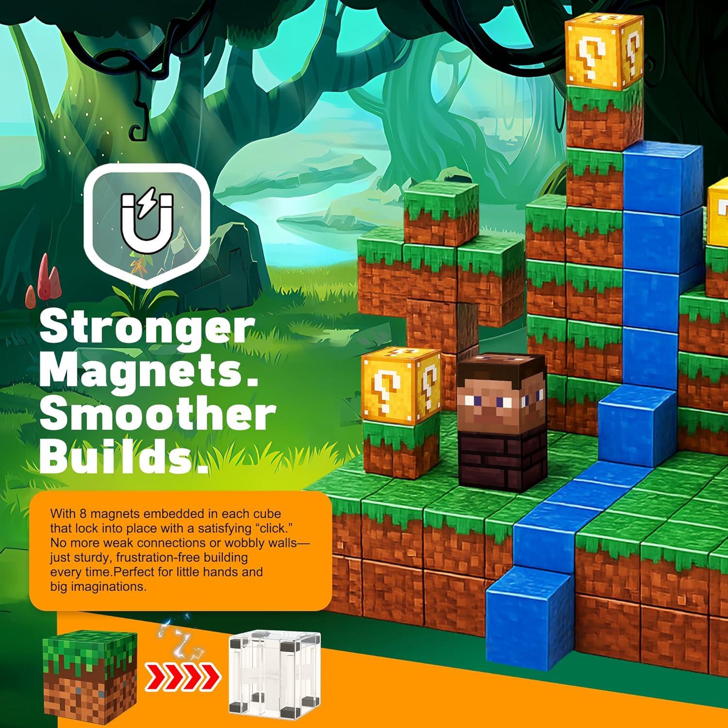 Bloques Magnéticos 96PCS ROHSCE Juguetes STEM para Niños 3-12 Años