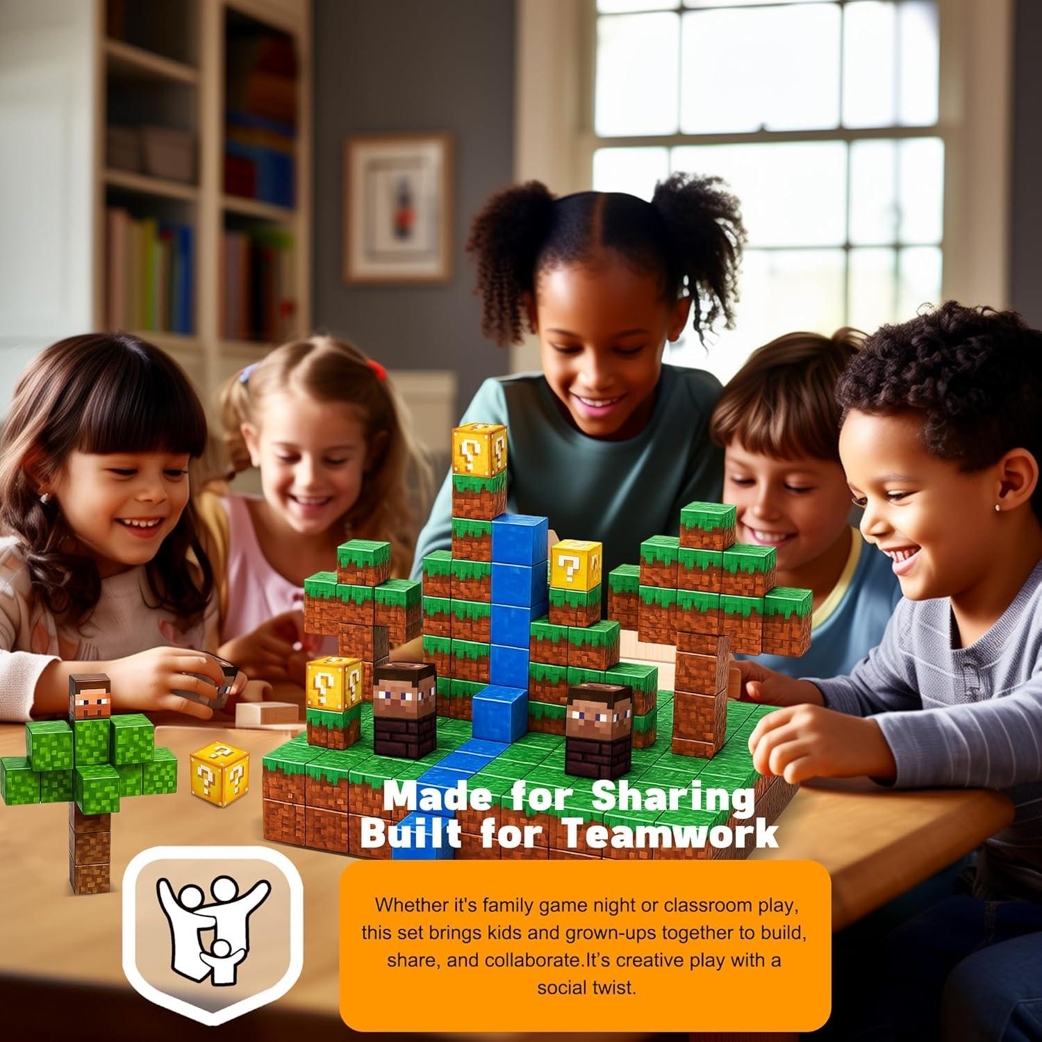 Bloques Magnéticos 96PCS ROHSCE Juguetes STEM para Niños 3-12 Años