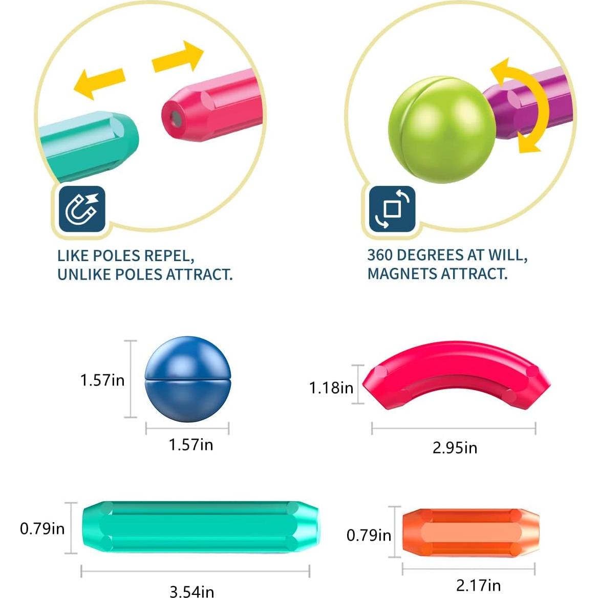 Bloques Magnéticos Ferthor Fun 42 Piezas Juguetes STEM