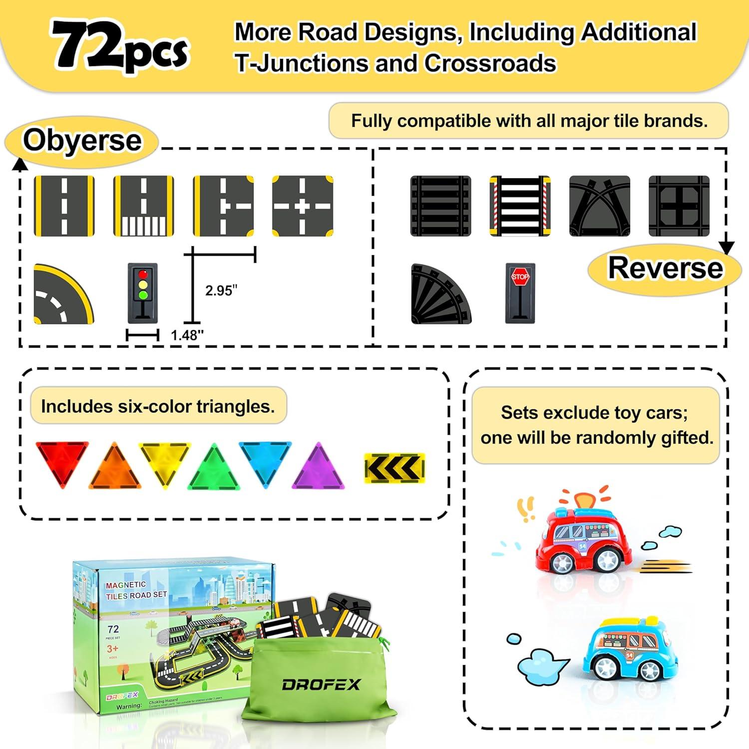 Paquete de Expansión Drofex 72 Piezas Juguetes Magnéticos