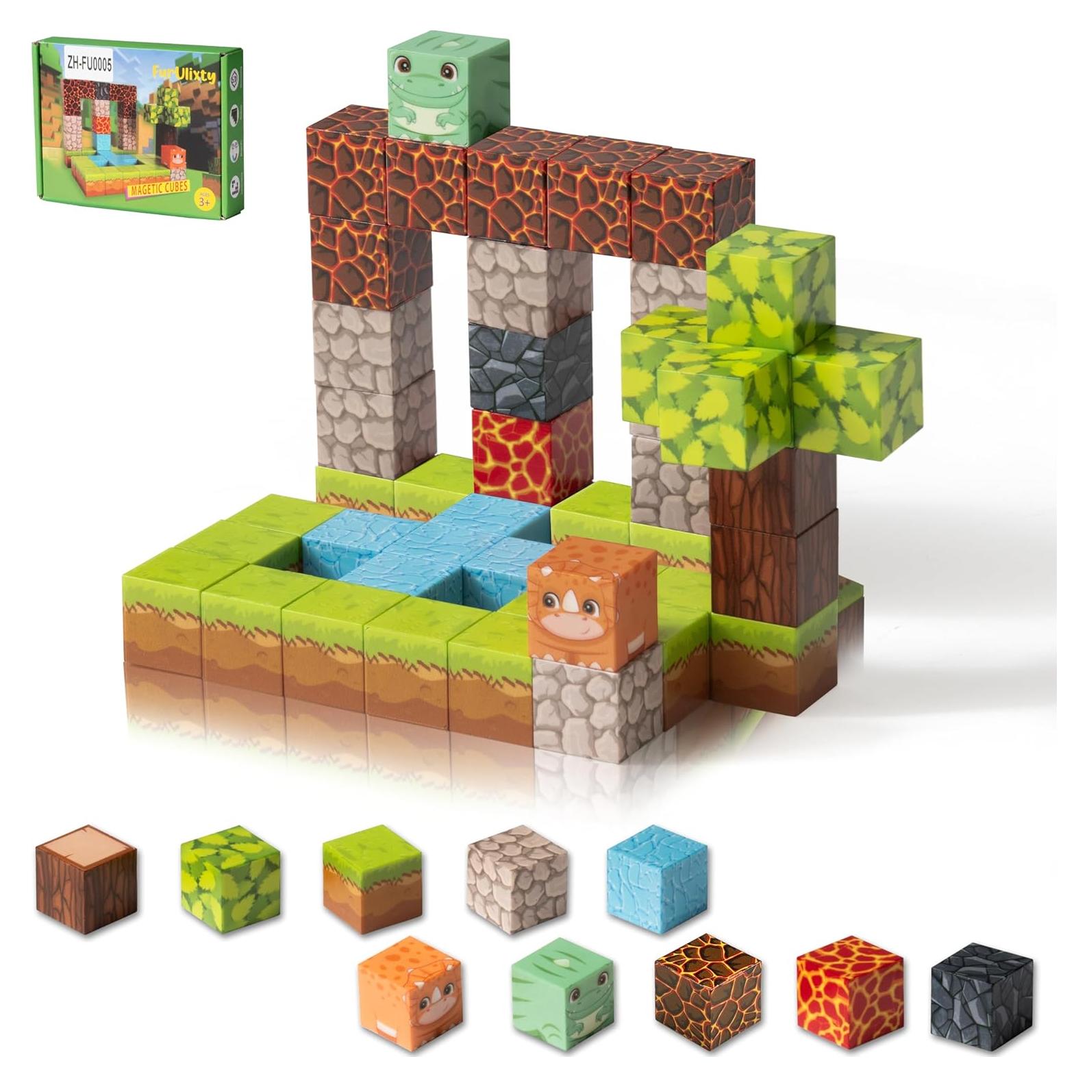 Bloques Magnéticos de Construcción FurUlixty 46 Piezas 3D