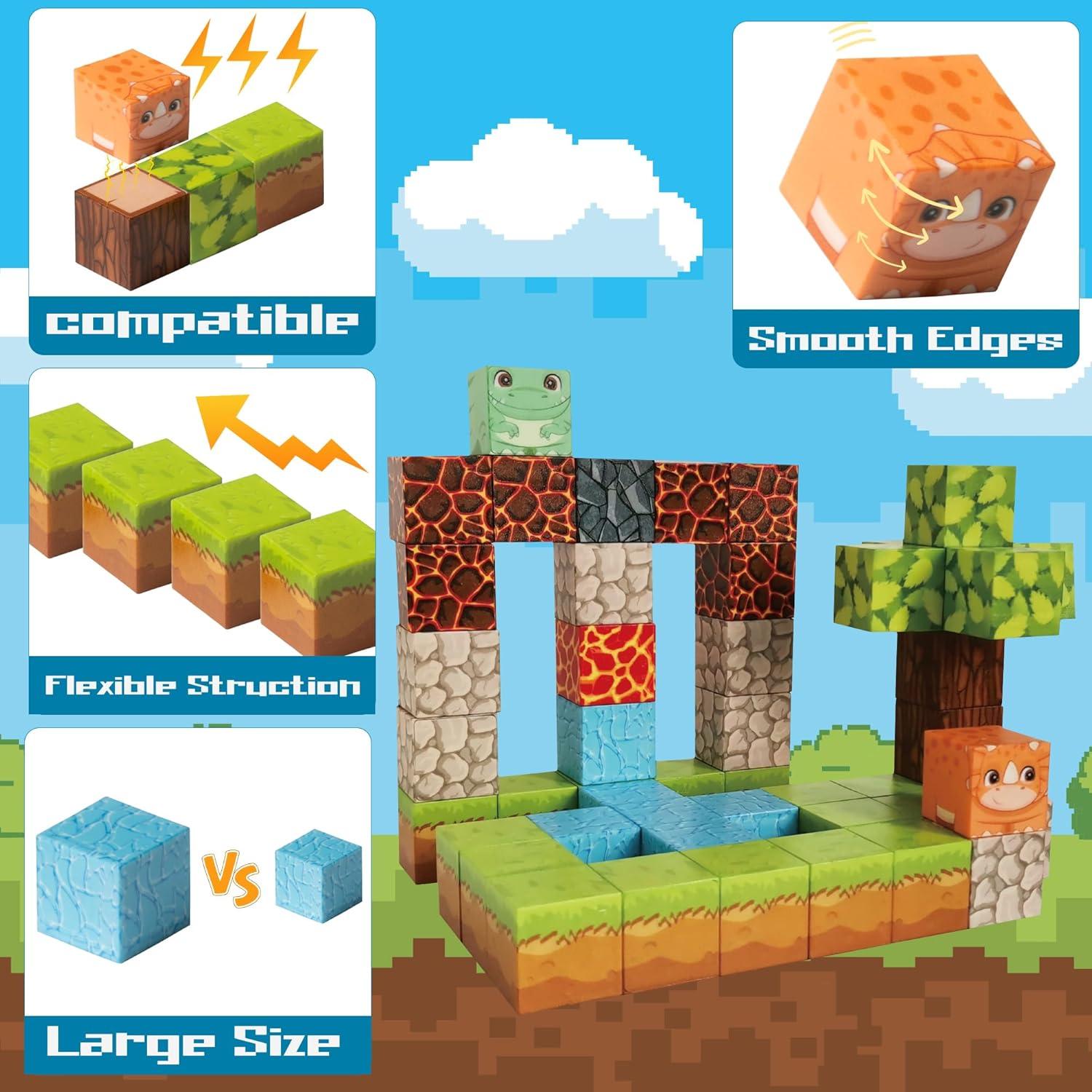 Bloques Magnéticos de Construcción FurUlixty 46 Piezas 3D