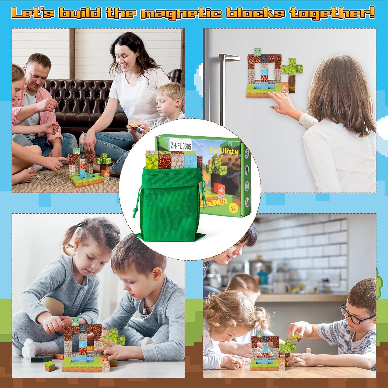 Bloques Magnéticos de Construcción FurUlixty 46 Piezas 3D