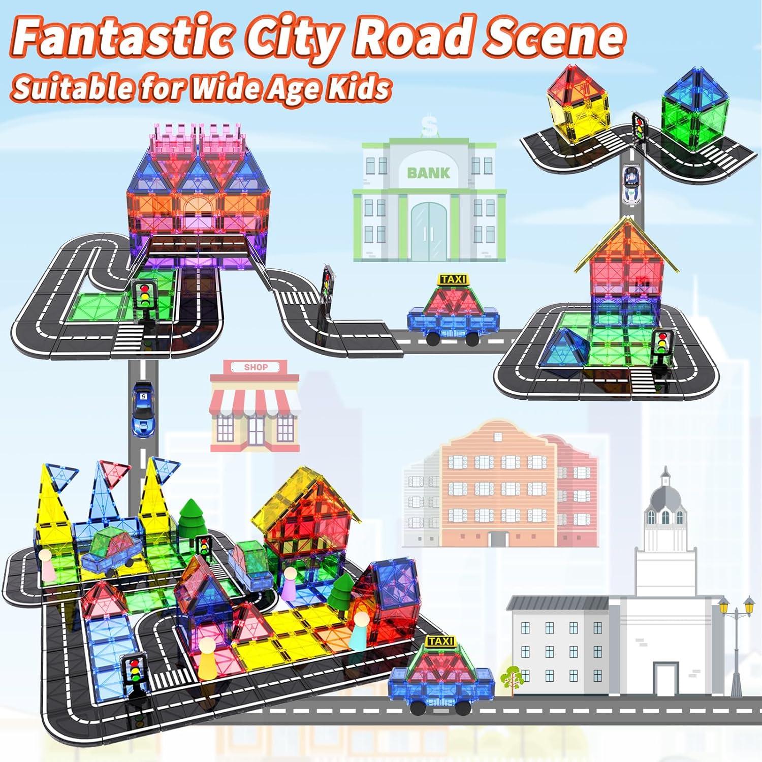 Juego de Piezas Magnéticas de Carretera Goodtiles 40 Piezas