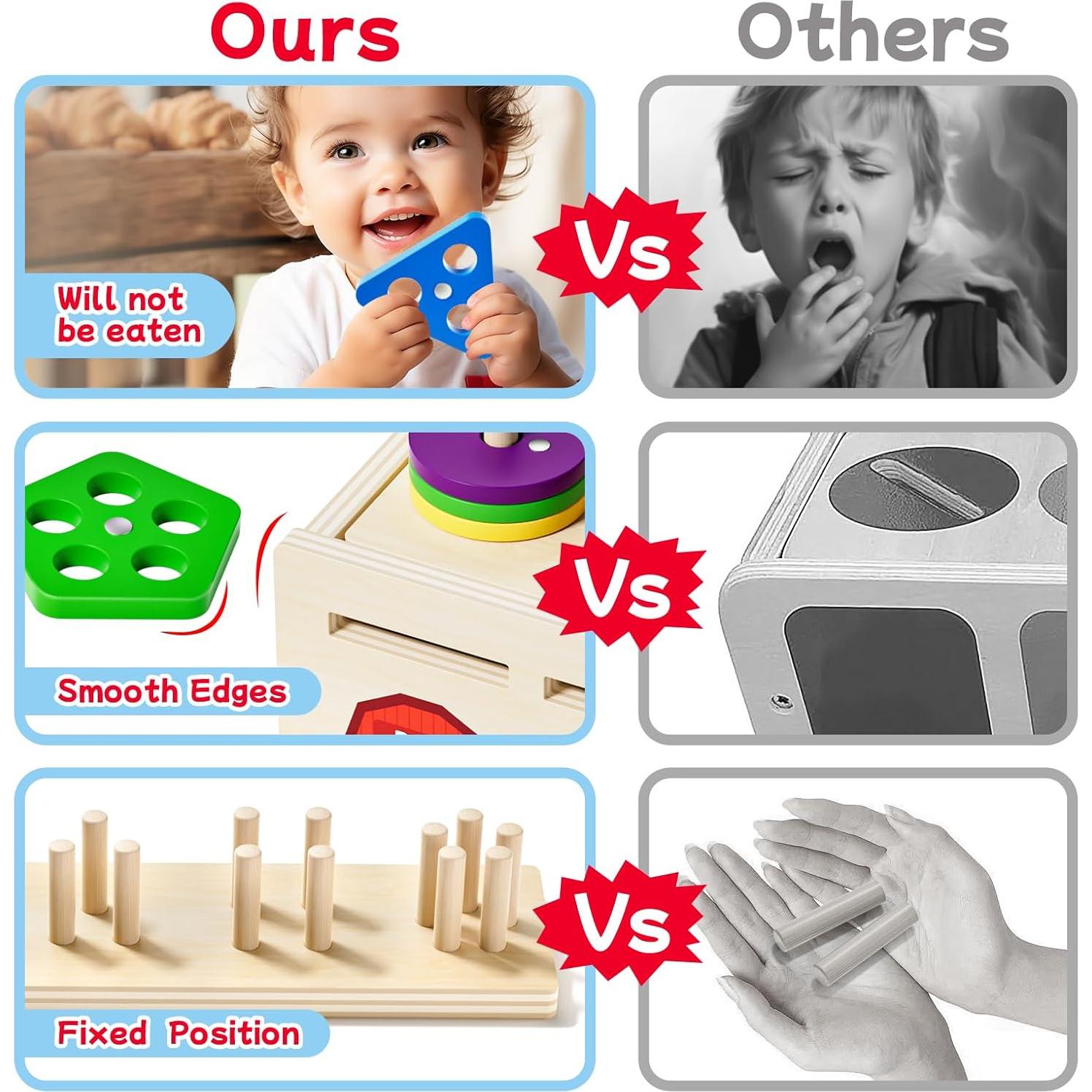 Juguete Montessori 4 en 1 UMEREACT Clasificación y Pesca