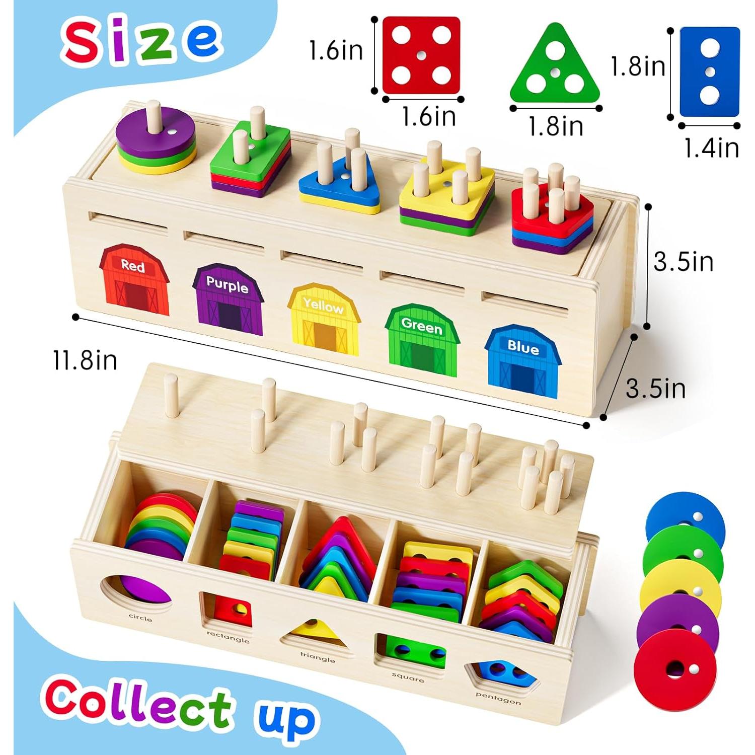 Juguete Montessori 4 en 1 UMEREACT Clasificación y Pesca