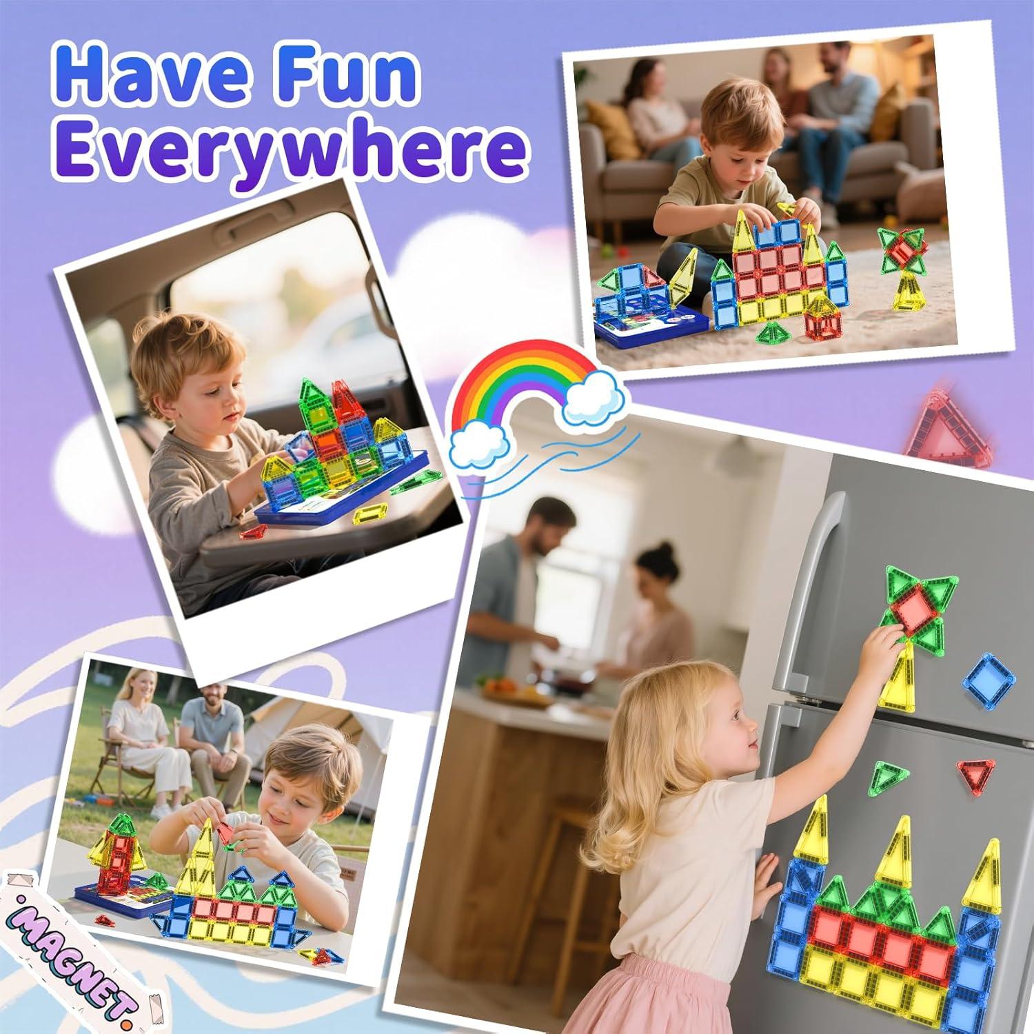 Juguetes Magnéticos de Viaje RieZanthic 40 PCS para Niños 3+