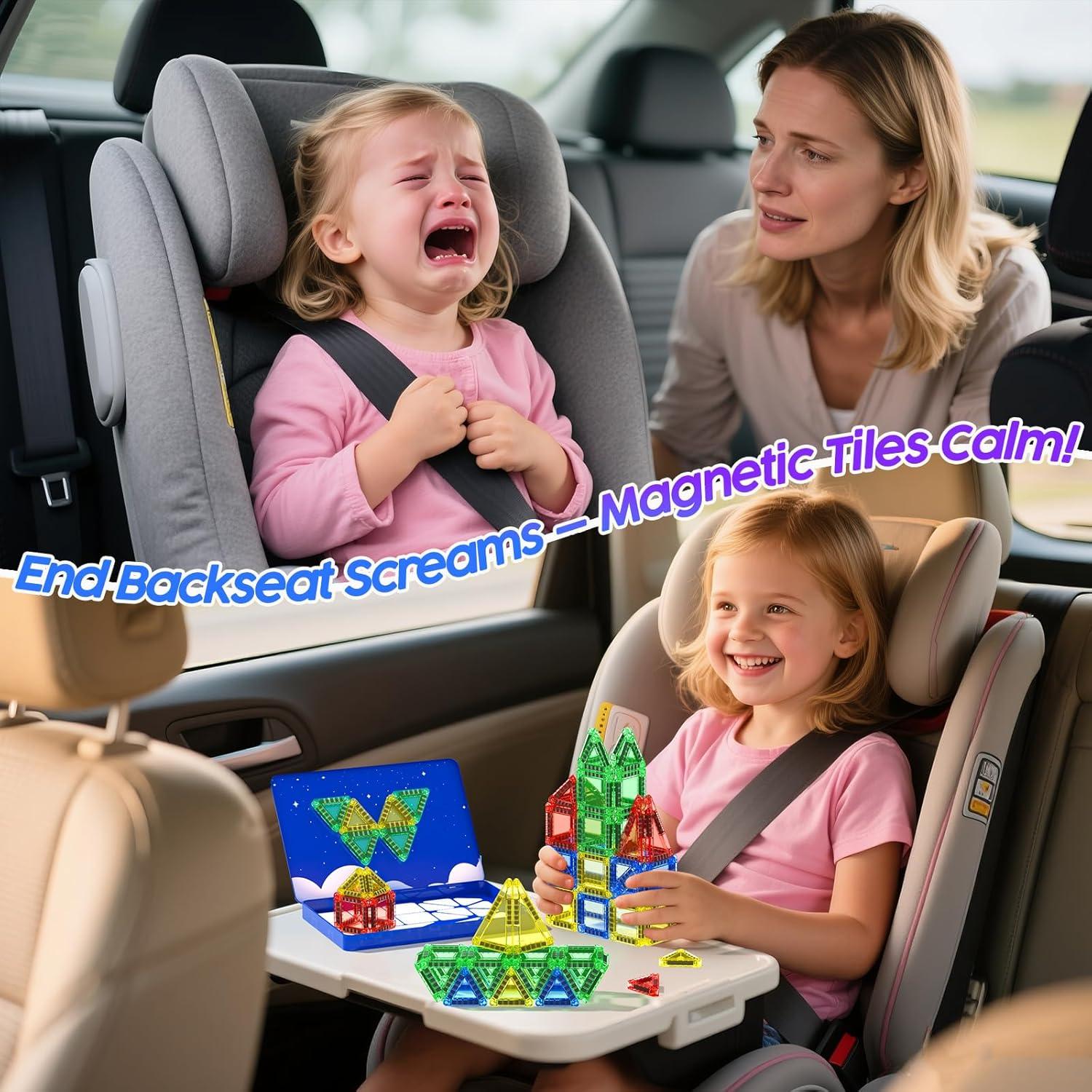 Juguetes Magnéticos de Viaje RieZanthic 40 PCS para Niños 3+