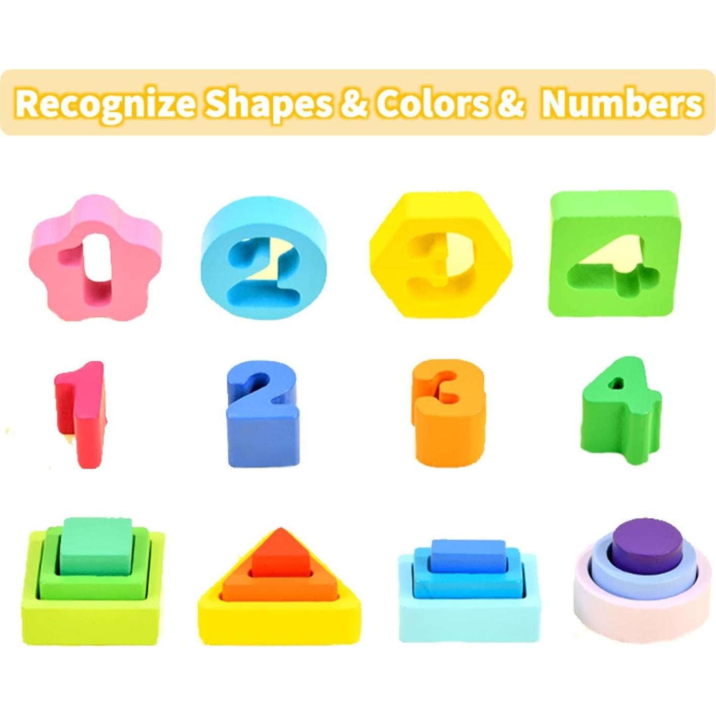 Juguetes Montessori de Madera Merabufa para Niños 1-5 Años