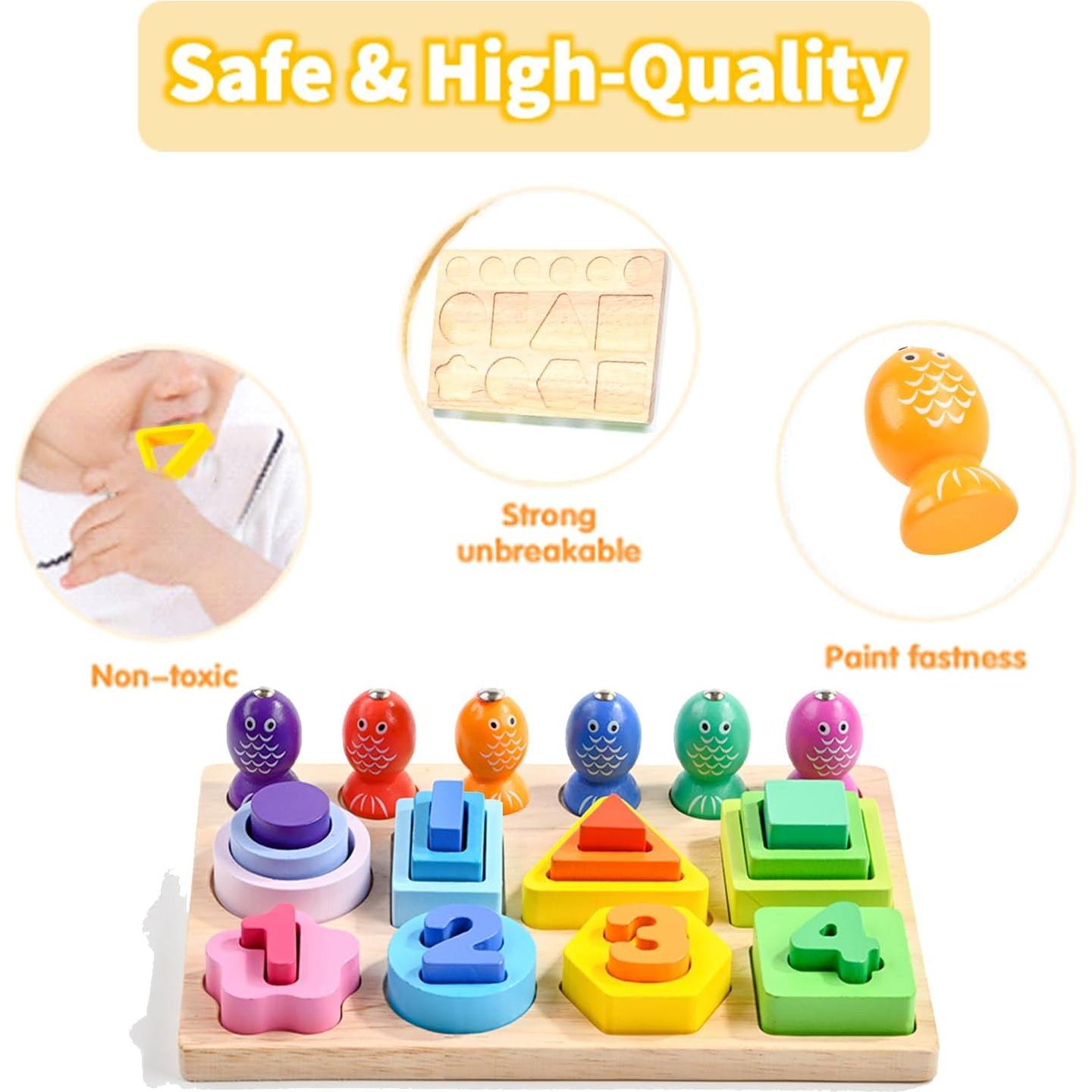 Juguetes Montessori de Madera Merabufa para Niños 1-5 Años