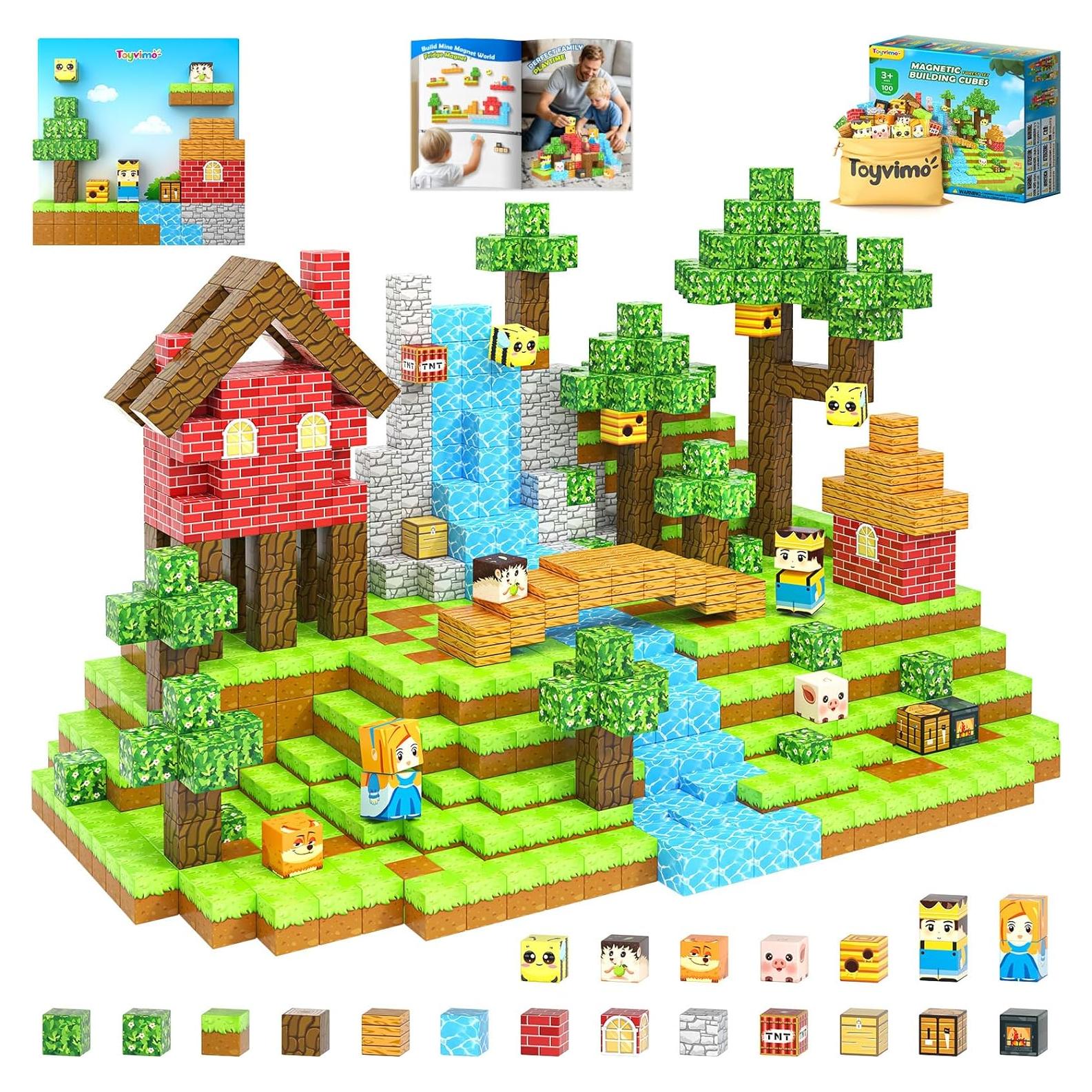 Bloques Magnéticos 100PCS Toyvimo Juguetes de Construcción STEM