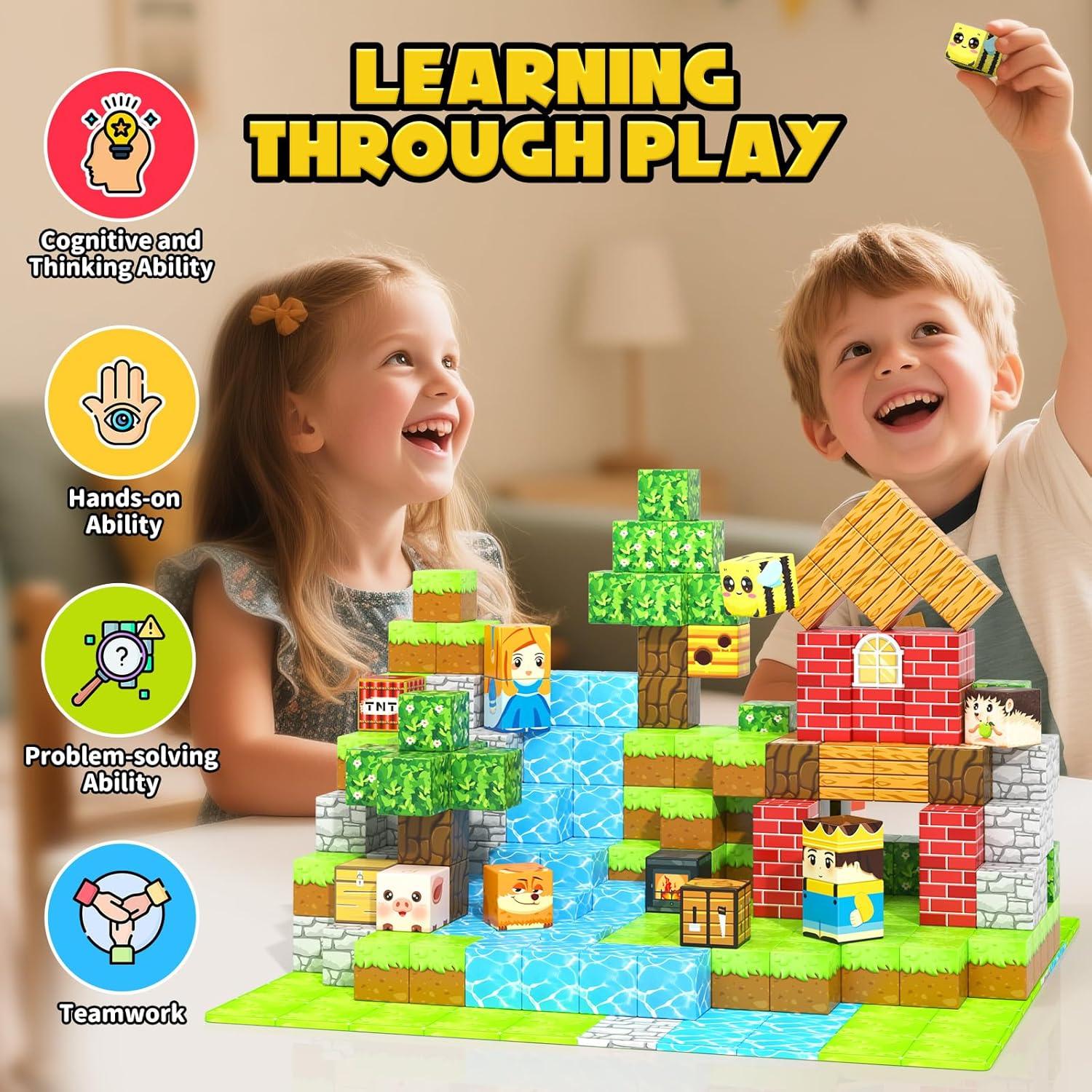 Bloques Magnéticos 100PCS Toyvimo Juguetes de Construcción STEM