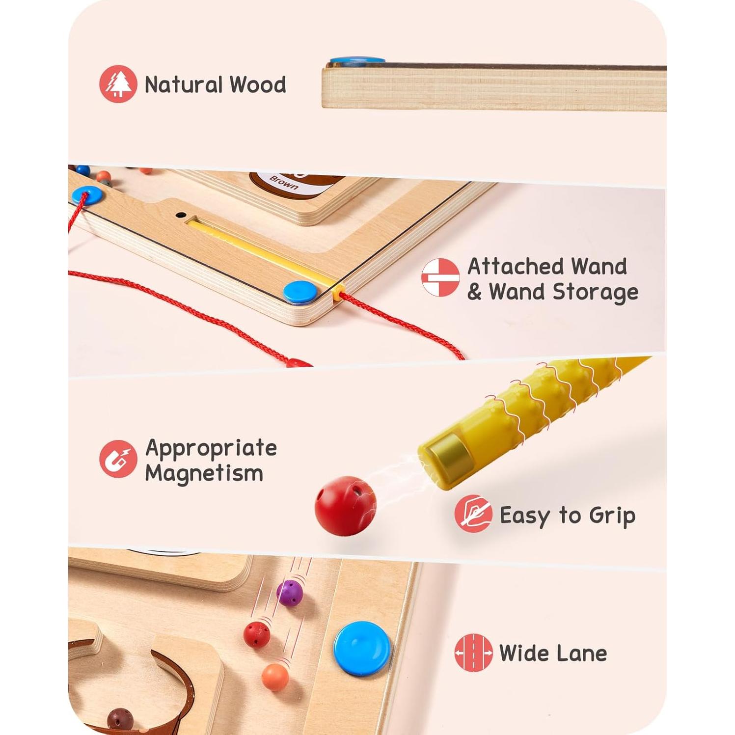 Laberinto Magnético de Colores y Números GAMENOTE 30x30cm