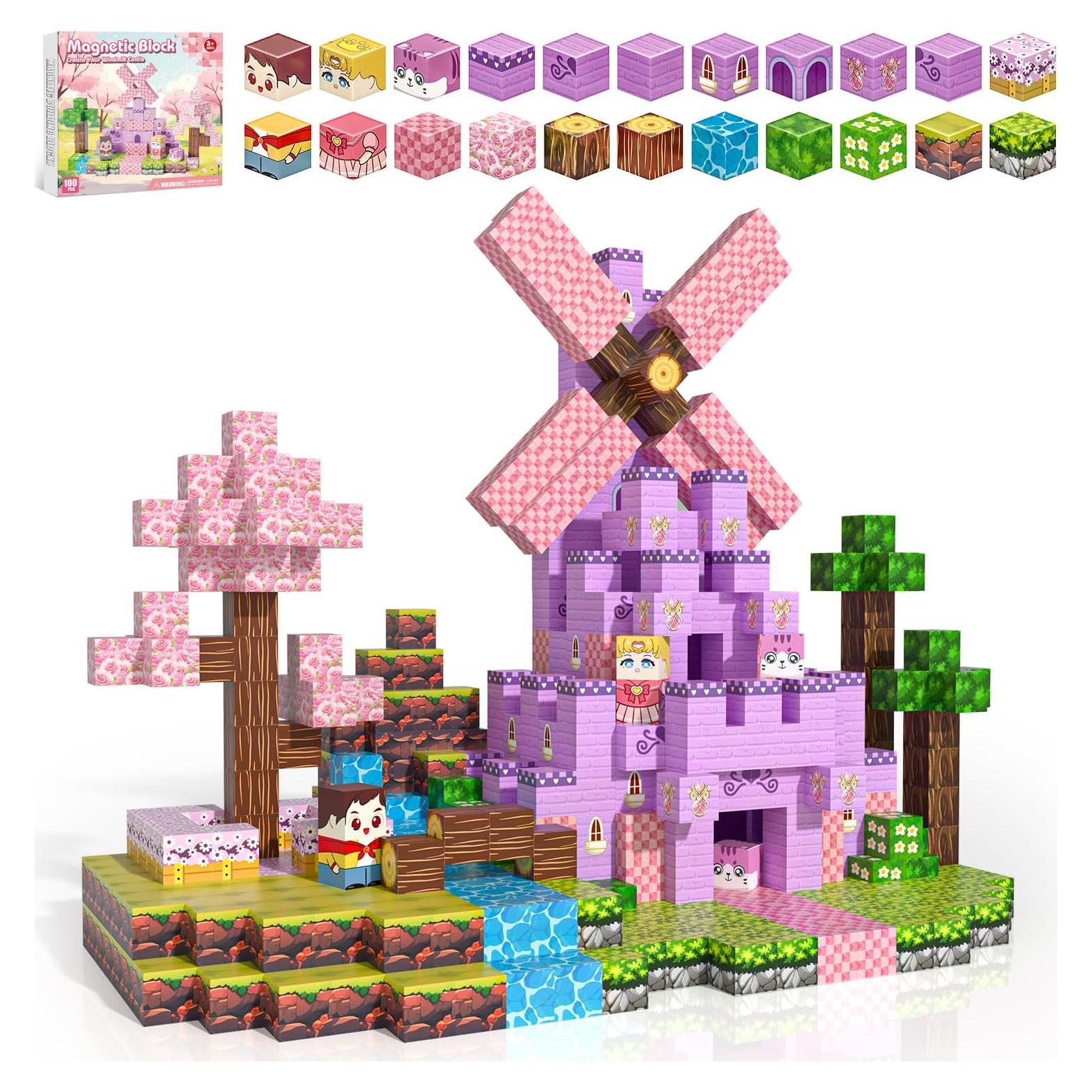 100 Bloques Magnéticos Kryzomat para Construcción Infantil