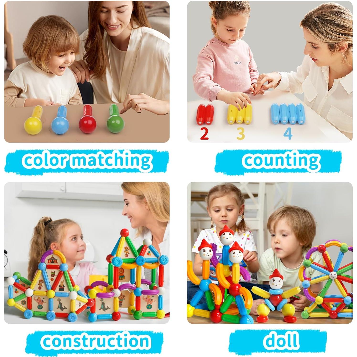 Bloques Magnéticos TOKBLOK 76 Piezas Juguete Educativo STEM