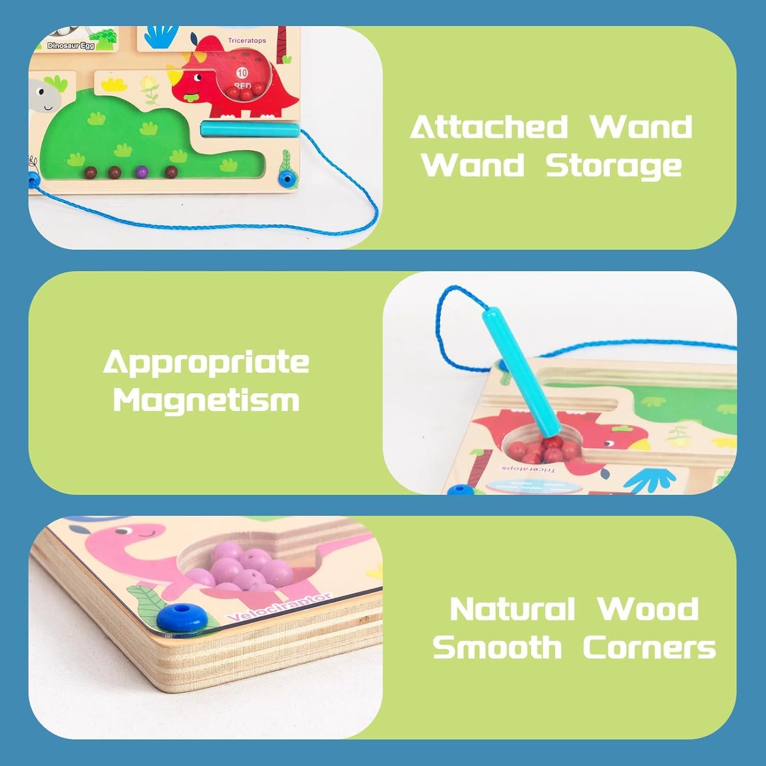 Rompecabezas Magnético de Madera Montessori WOODENFUN 30x30cm