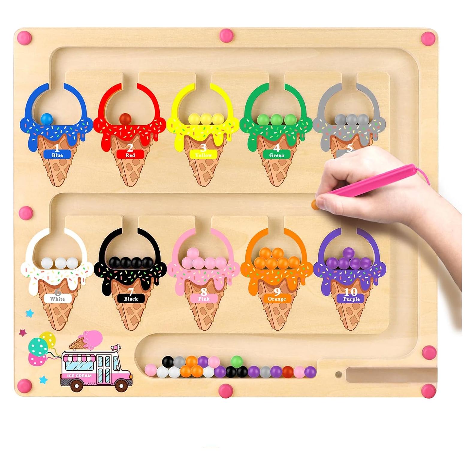 Laberinto Magnético Montessori de Colores y Números 30x26.4cm