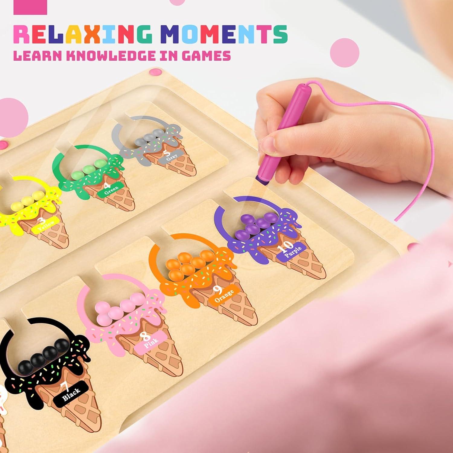 Laberinto Magnético Montessori de Colores y Números 30x26.4cm