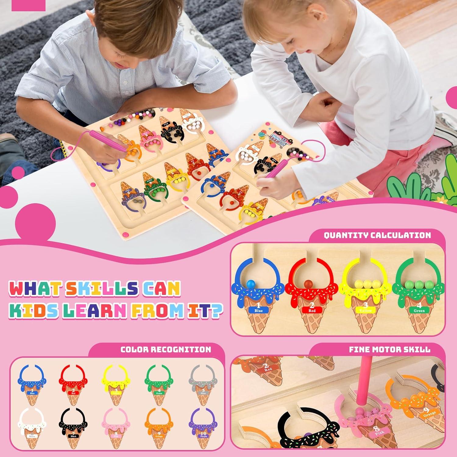 Laberinto Magnético Montessori de Colores y Números 30x26.4cm