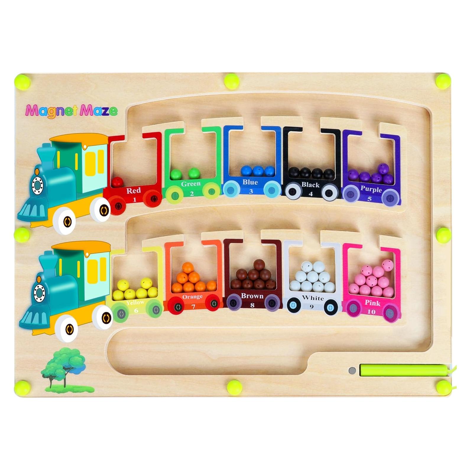 Rompecabezas Magnético Montessori Pincush 30.5x22.9cm Colores y Números