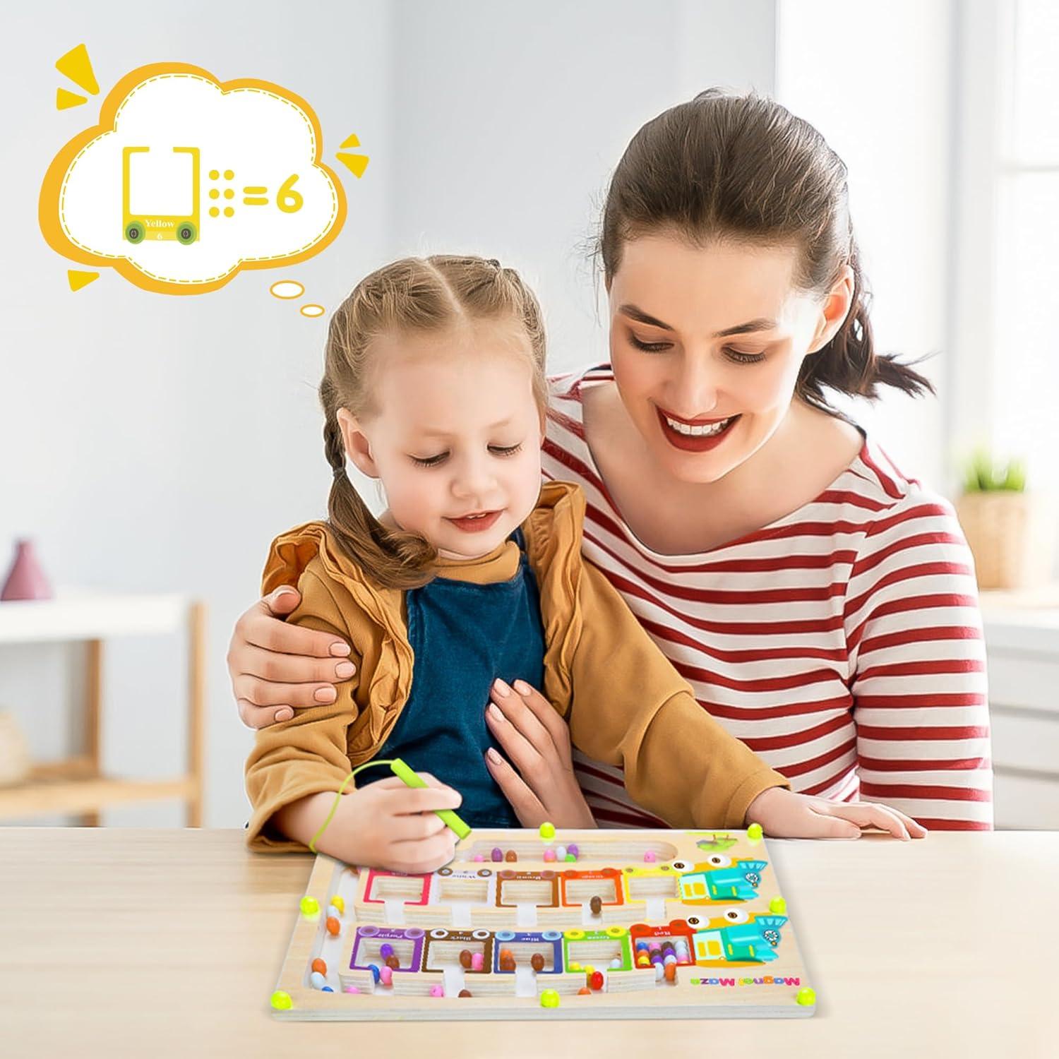 Rompecabezas Magnético Montessori Pincush 30.5x22.9cm Colores y Números