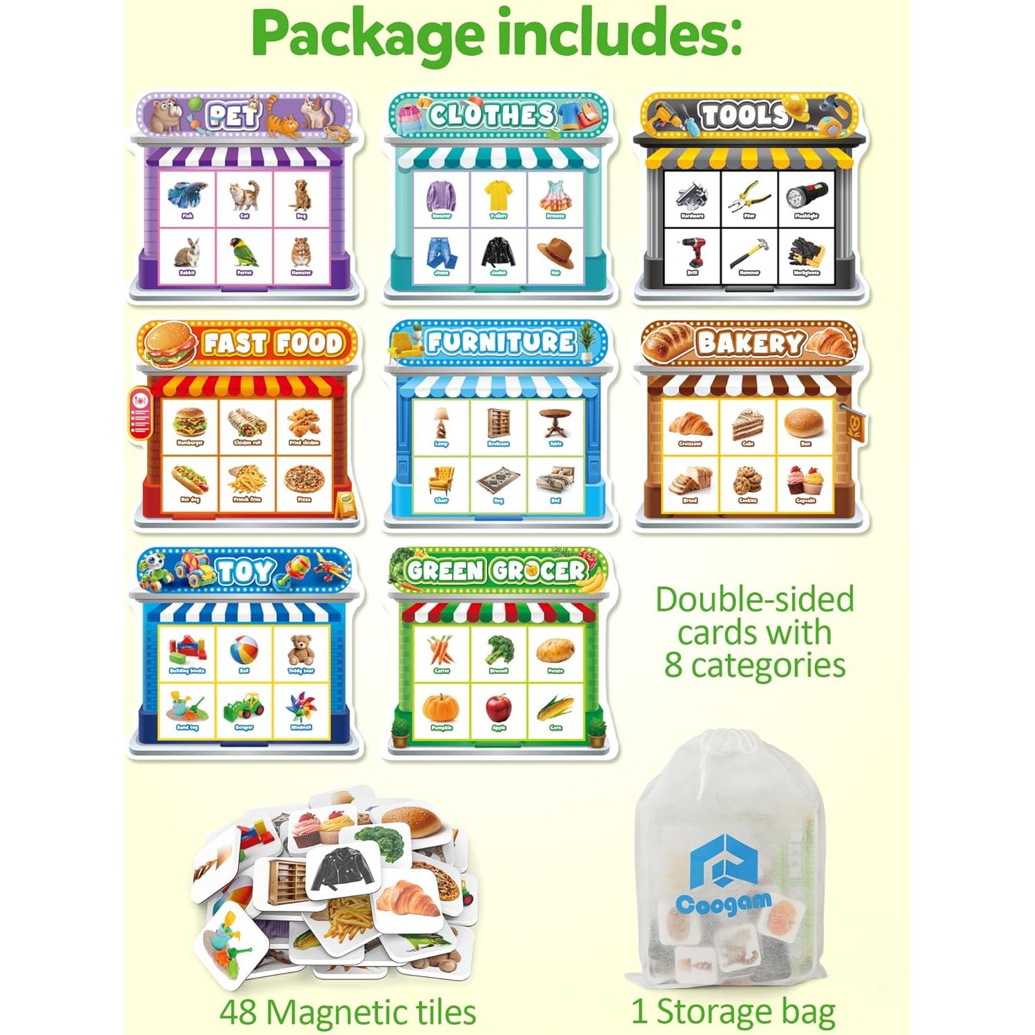 Juego de Clasificación Magnética Coogam para Niños 3-8 Años